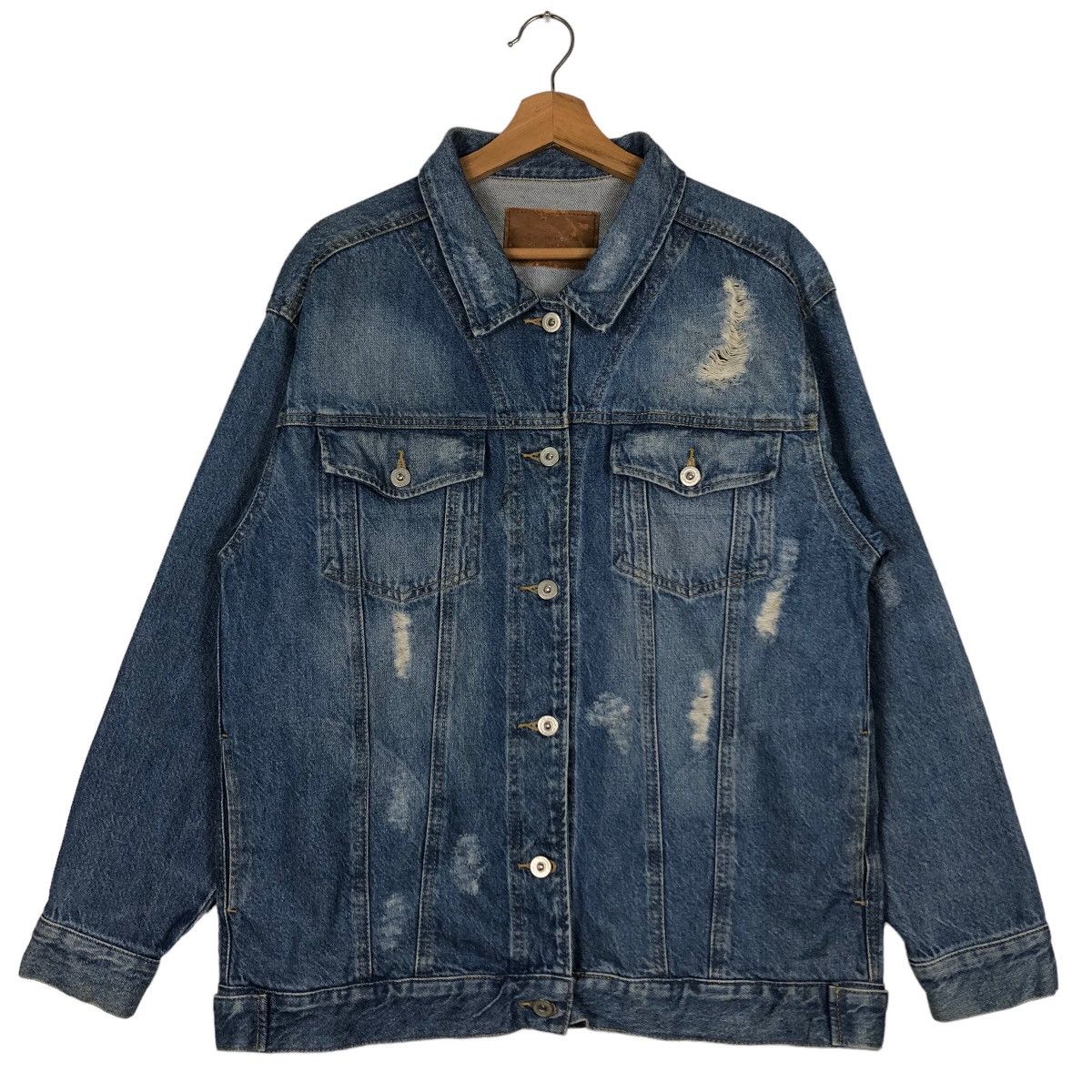 Japanese Brand 🔥Distressed Denim Trucker Jacket Pageboy Japan Made Size US M / EU 48-50 / 2 - 2 Thumbnail