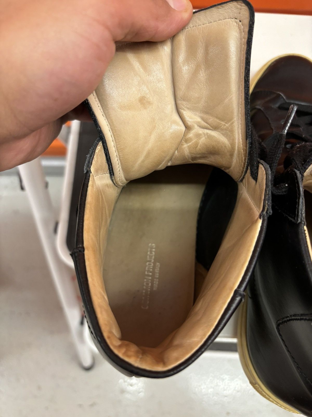 Common Projects × Designer ***FINAL DROP***RARE COMMON PROJECTS VINTAGE HIGH LEATHER 43 Size US 10.5 / EU 43-44 - 15 Thumbnail