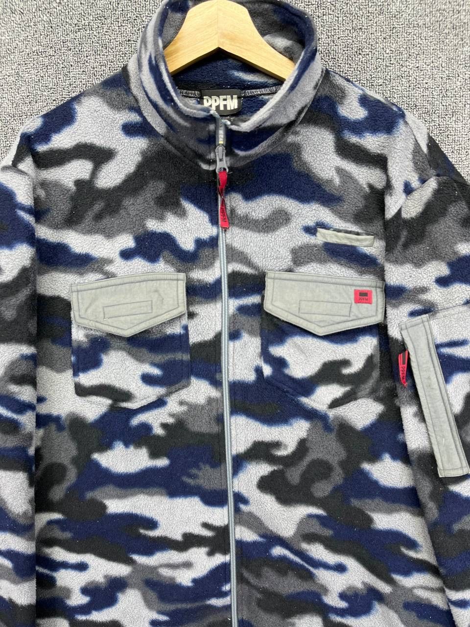 PPFM Vintage PPFM Military Camo Fleece Zip Up Punk Jacket Size US L / EU 52-54 / 3 - 6 Thumbnail