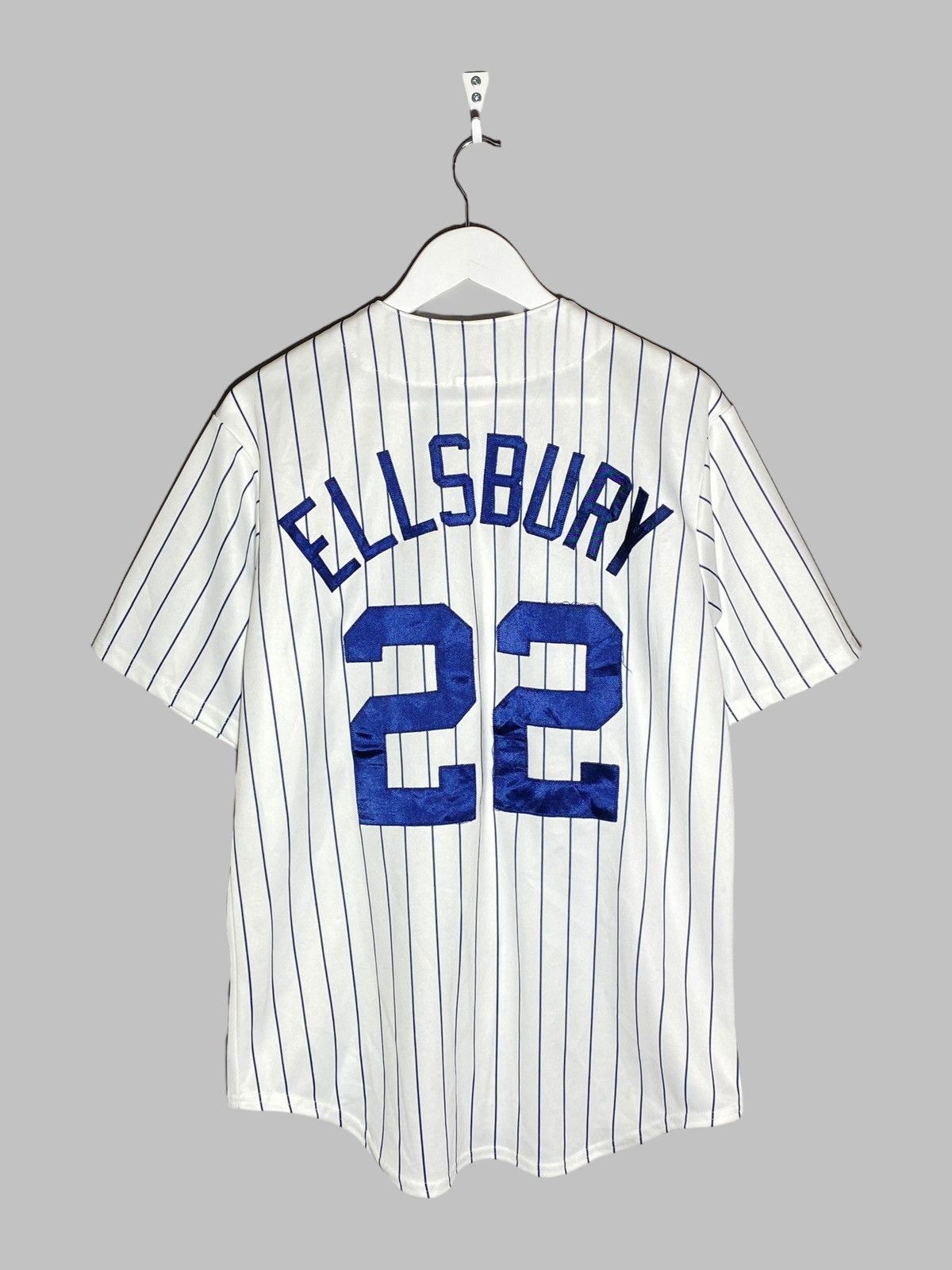 MLB 🔥 VINTAGE MLB NY YANKEES ELLSBURY JERSEY STRIPED ICONIC Size US M / EU 48-50 / 2 - 2 Thumbnail