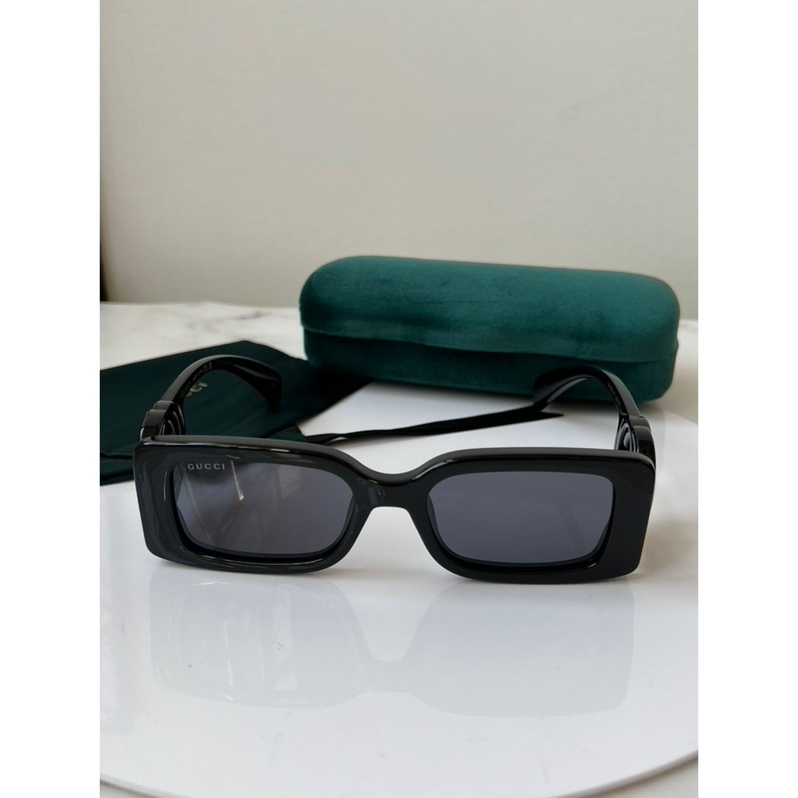 Gucci NEW Gucci GG1325S Slim Black Logo Sunglasses Size ONE SIZE - 7 Thumbnail