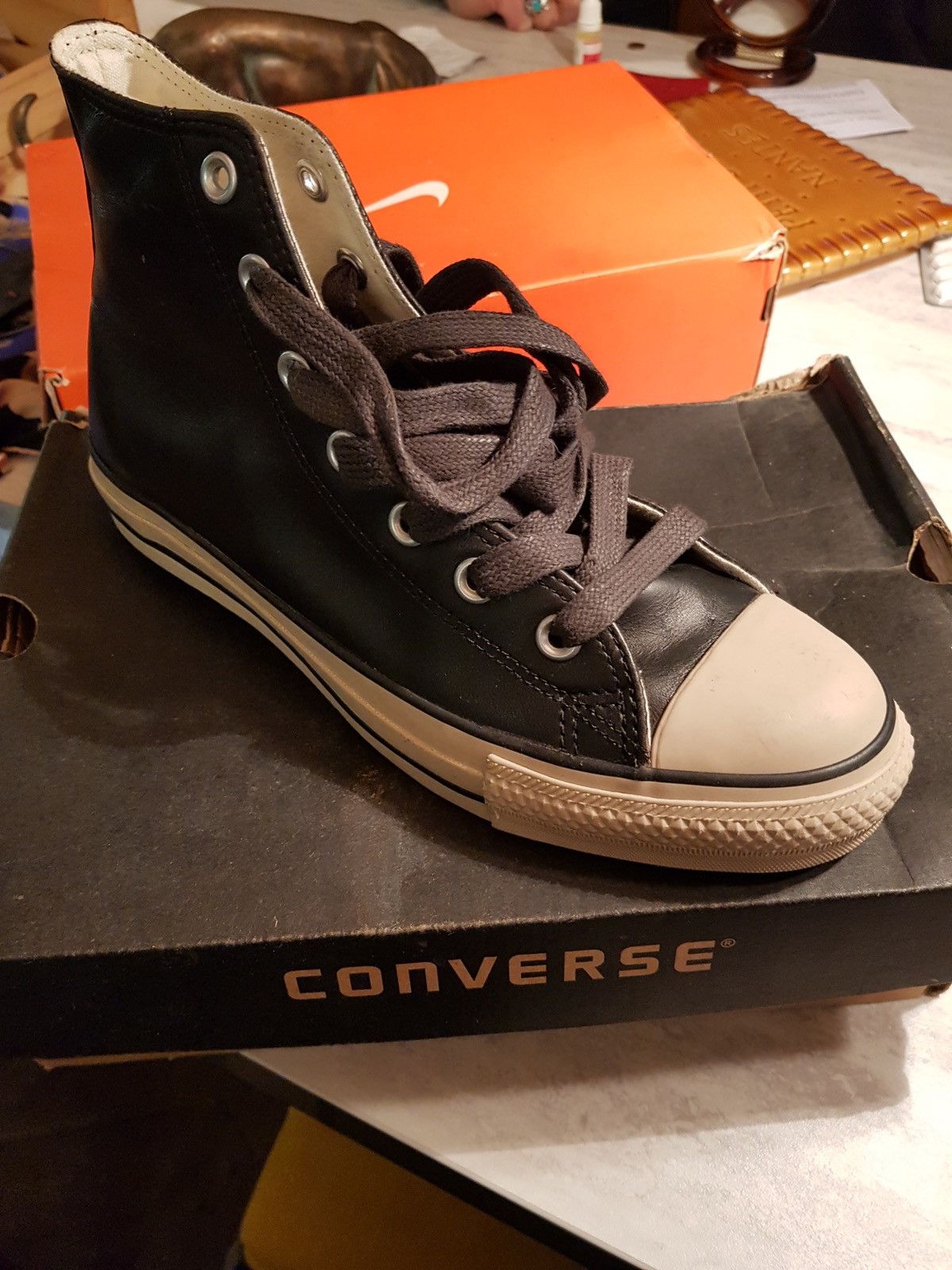 Converse Leather washed high heeled Size US 6 / EU 39 - 2 Thumbnail