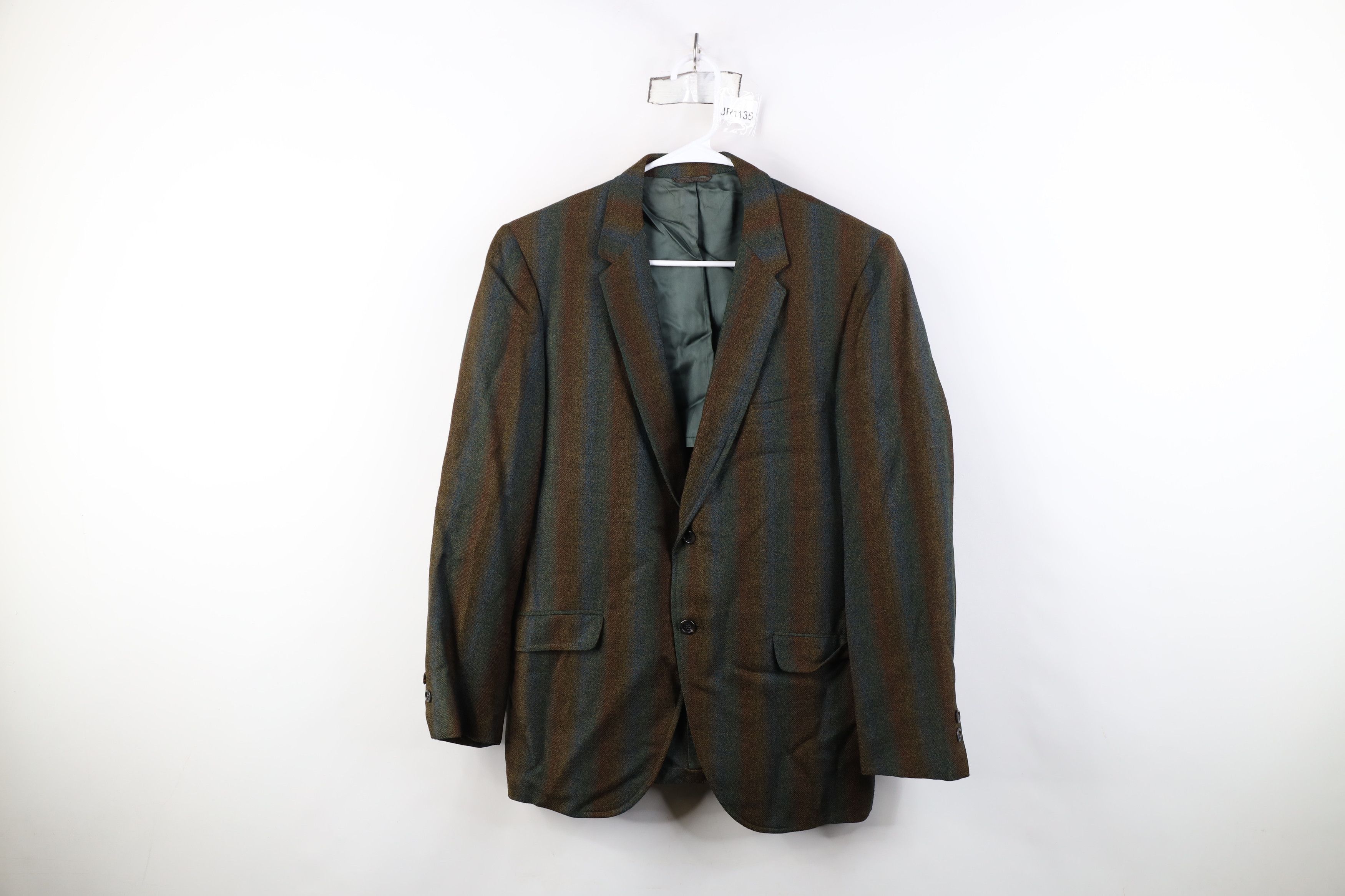 Vintage Vintage 50s Streetwear Striped Wool Blazer Suit Jacket USA Size US L / EU 52-54 / 3 - 1 Thumbnail
