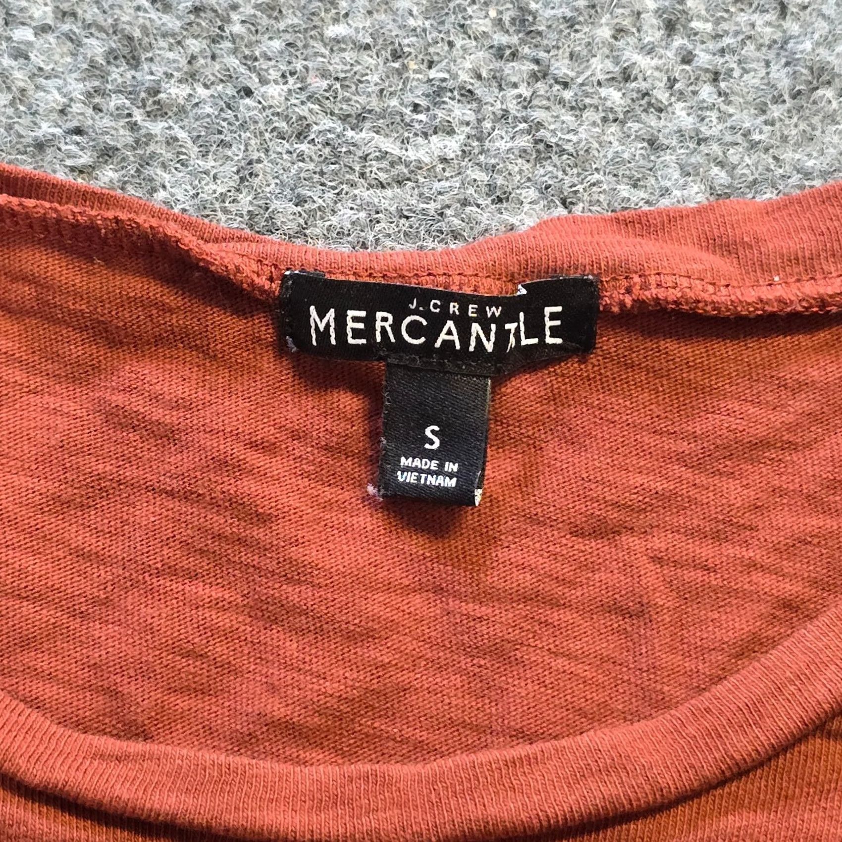 J.Crew J.CREW Top Womens Small Orange Slub Knit Tie Waist Long Sleeve Capsule Casual Shirt Mens? Size S / US 4 / IT 40 - 4 Thumbnail