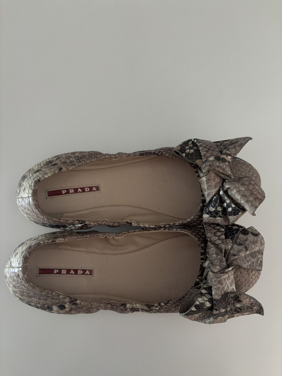Prada Prada Snakeskin Ballerina Flats Size 36 Size US 5 / IT 35 - 4 Thumbnail