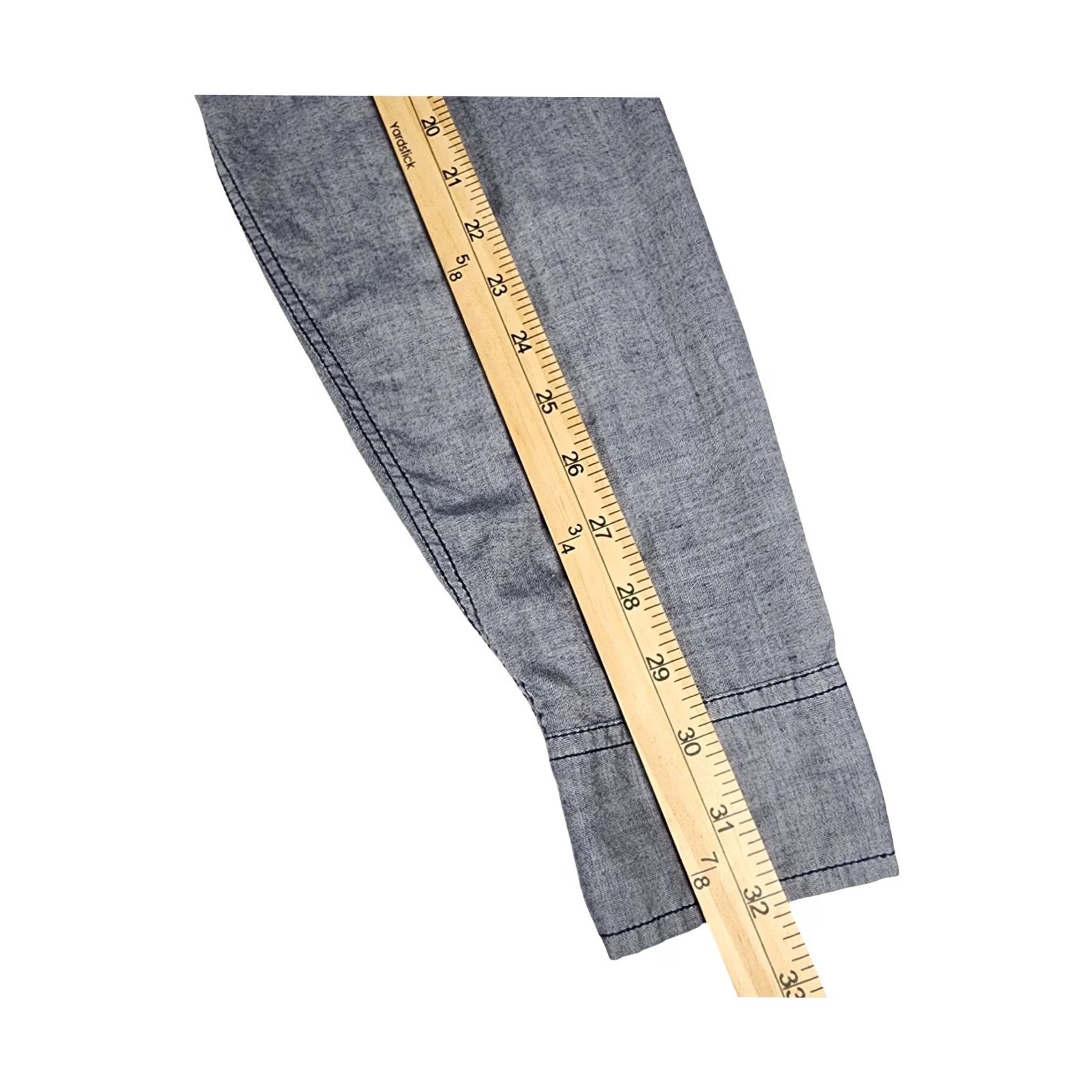 Vintage Rustic Blue Mens Gray Chambray Button Down Shirt Long Sleeve Pockets Medium M Size US M / EU 48-50 / 2 - 7 Thumbnail