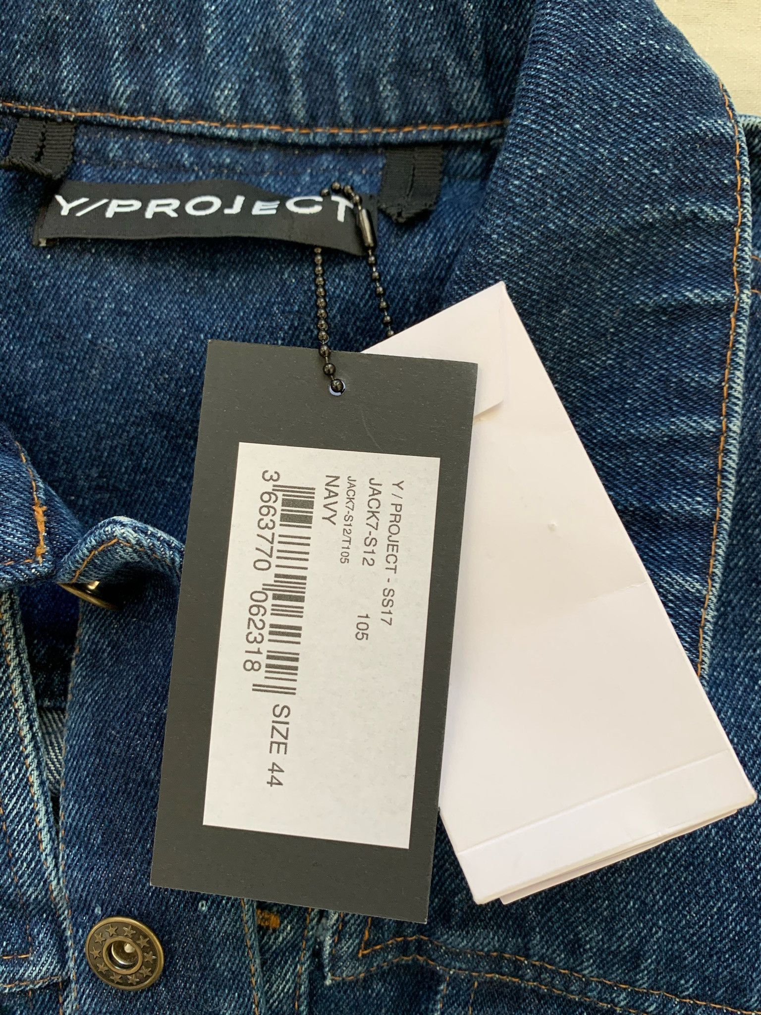 Y/Project Blue Layered Denim Jacket with Cut Outs Size US S / EU 44-46 / 1 - 11 Thumbnail