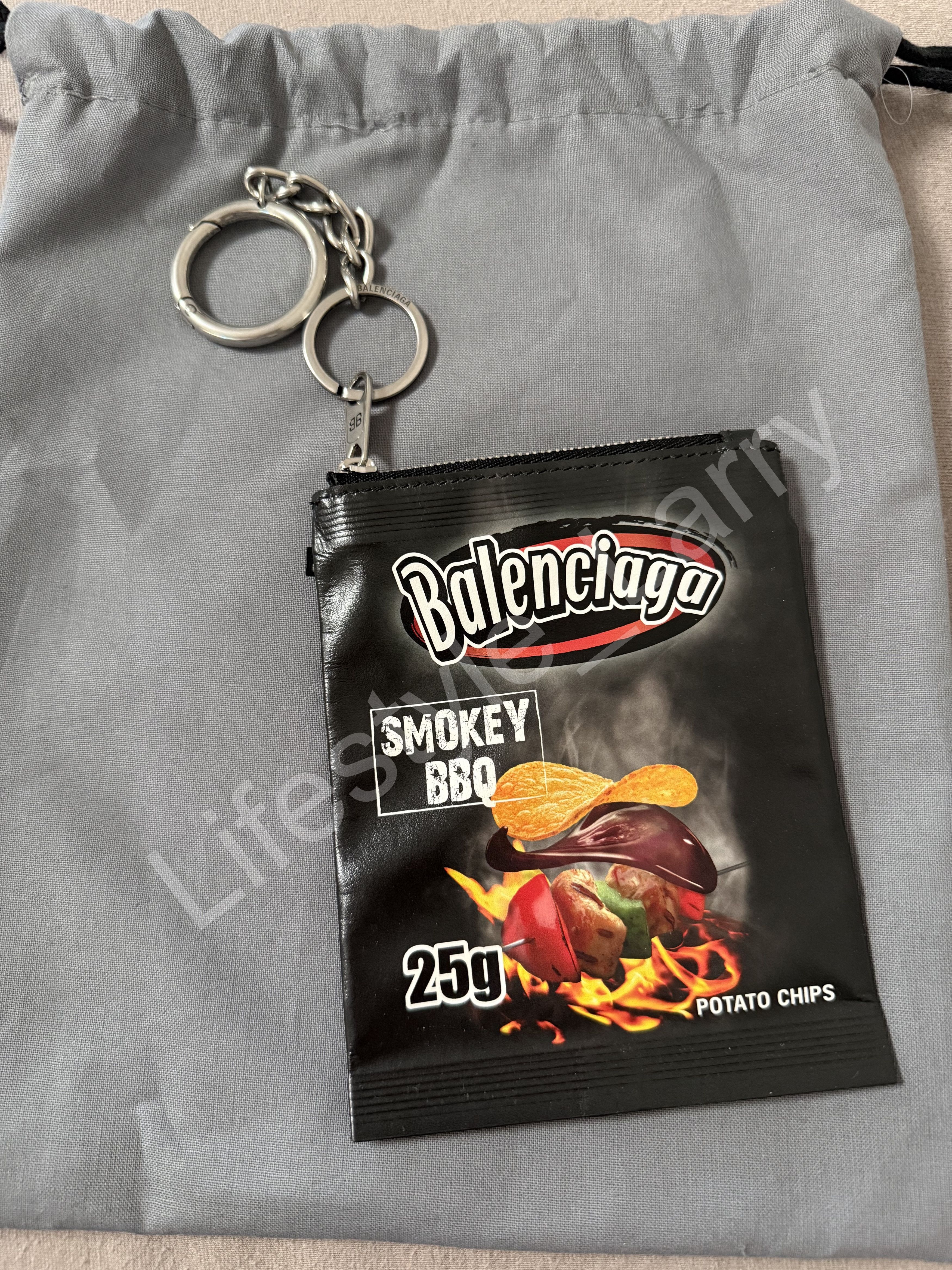 Balenciaga Balenciaga Chips Bag Charm Black new | Grailed