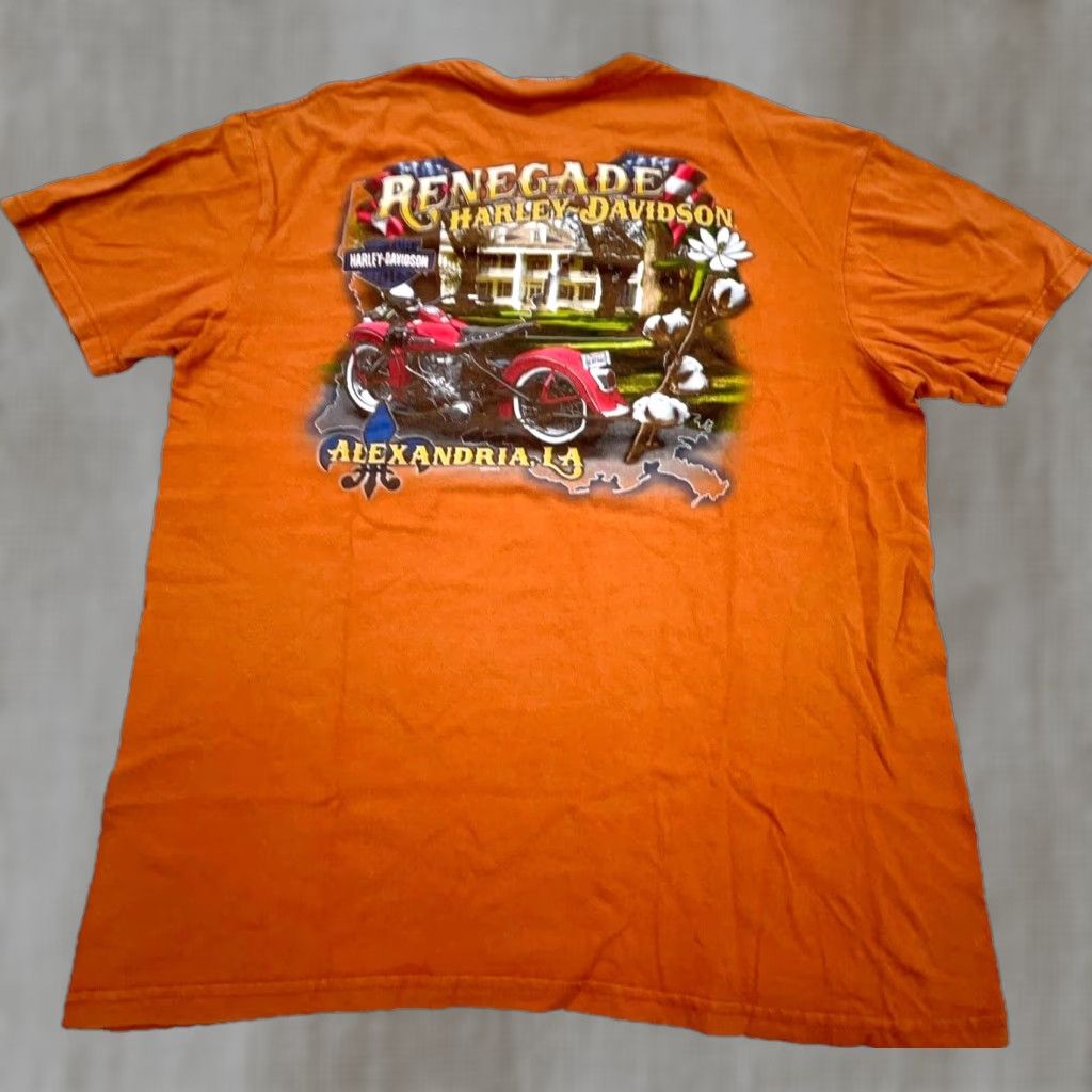 Harley Davidson VINTAGE Harley-Davidson Graphic Tee Men XL Orange Biker Eagle 80s Retro Motorcycle Size US XL / EU 56 / 4 - 1 Thumbnail