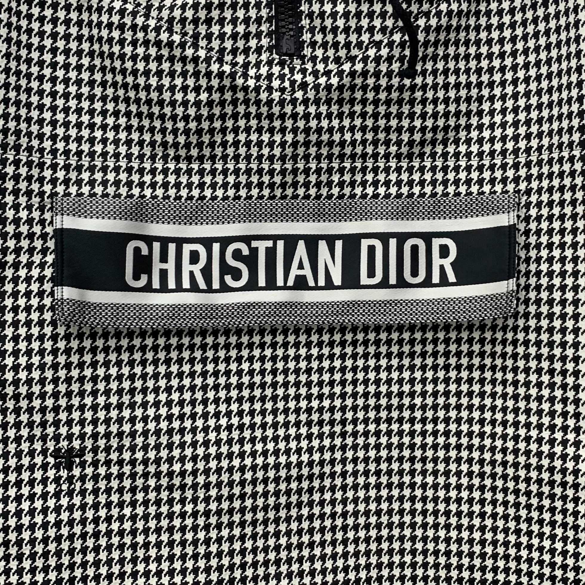 Dior Christian Dior Houndstooth Hooded Jacket XS Long Sleeve Bee Size XS / US 0-2 / IT 36-38 - 2 Thumbnail