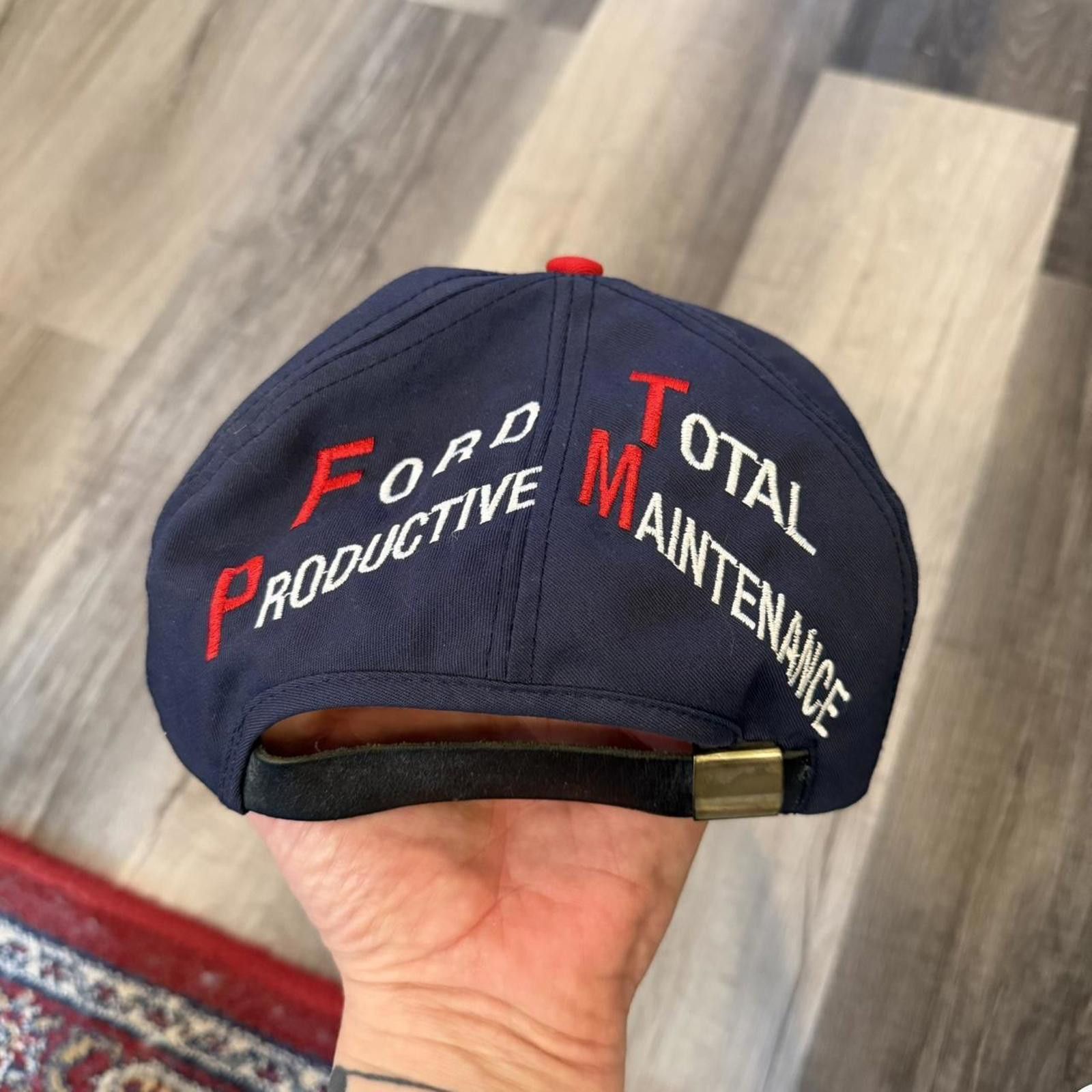 Ford Vintage ford Windsor aluminum strap back hat 90s OS Size ONE SIZE - 3 Thumbnail