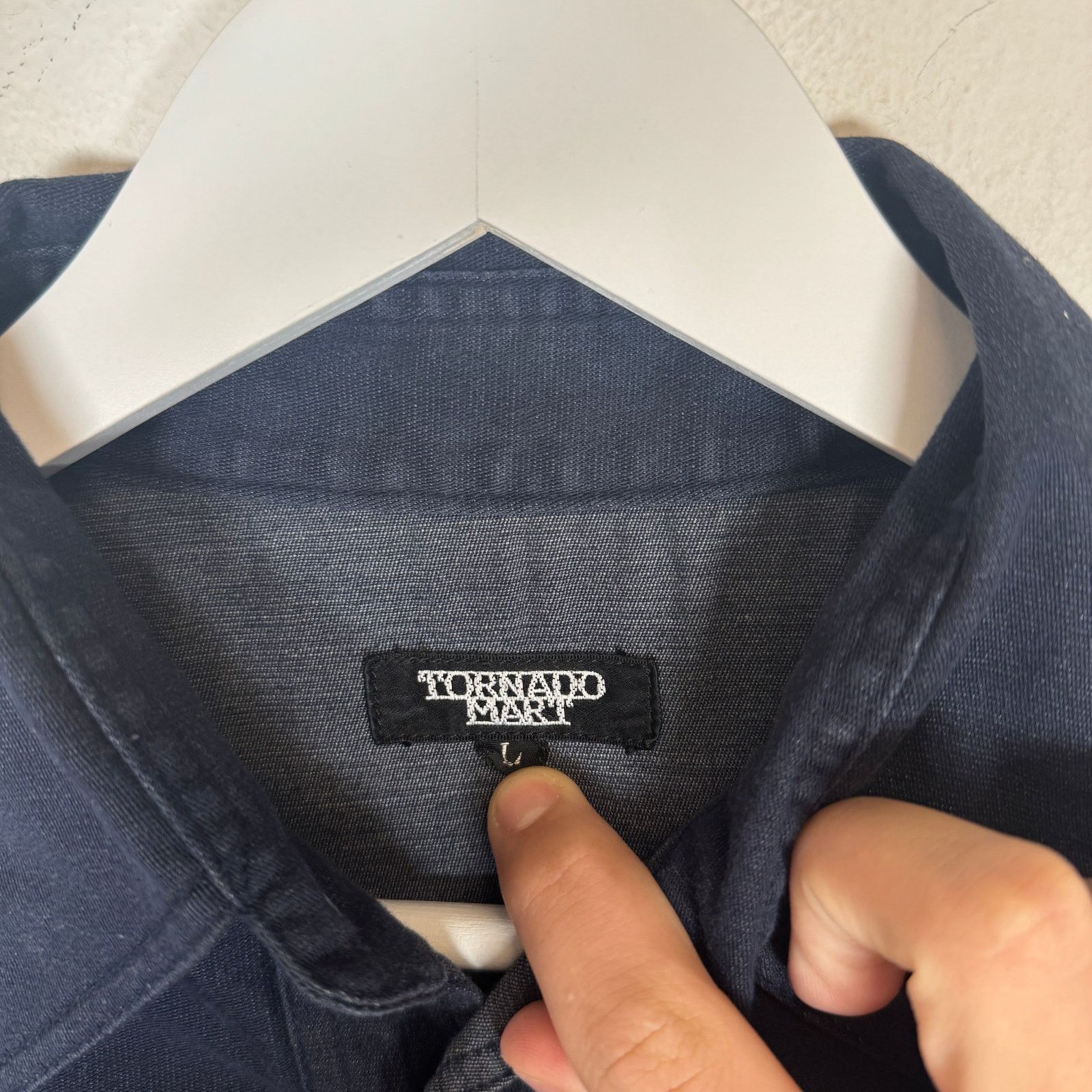 Tornado Mart Tornado Mart Navy Pearl Snap Button-Up Shirt Size L Size US L / EU 52-54 / 3 - 2 Thumbnail