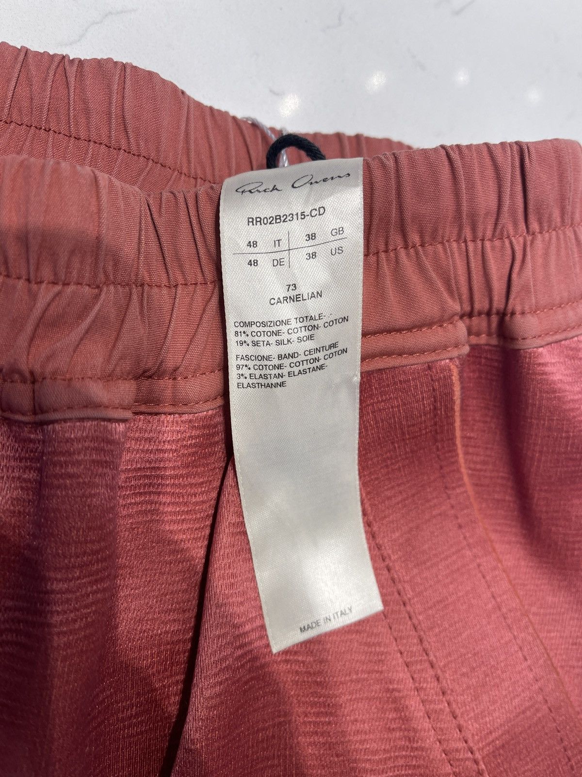 Rick Owens Rick Owens Geth Bela Silk Blend Trouser Carnelian Red Size US 44 / EU 60 - 2 Thumbnail