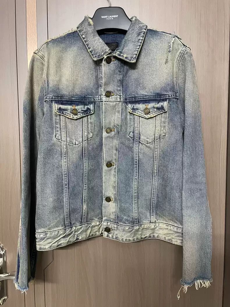 Saint Laurent Paris saint laurent washed distressed denim Saint Laurent Paris saint laurent washed distressed denim