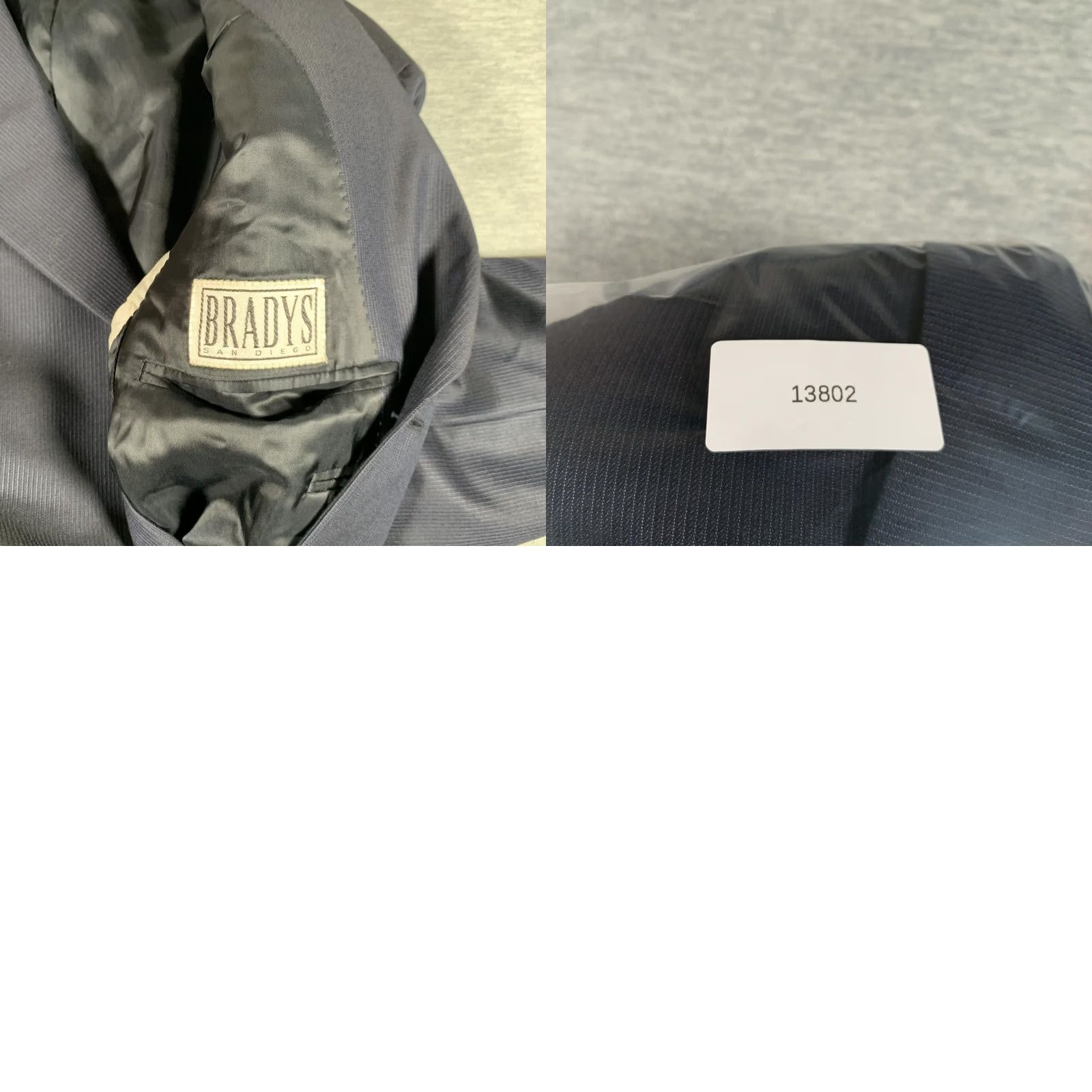 Canali VINTAGE Canali Suit Jacket Mens 50 Blue Wool Silk 3 Button Blazer Striped Made In Italy Size 50R - 10 Thumbnail