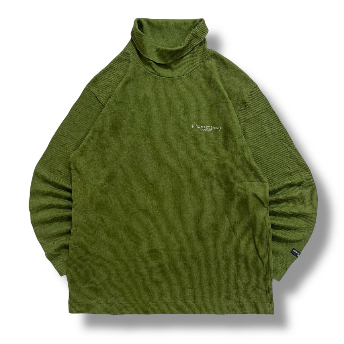 Hiroko Koshino Homme Vtg Olive Green Curduroy Designer Hiroko Koshino Homme Size US L / EU 52-54 / 3 - 1 Thumbnail