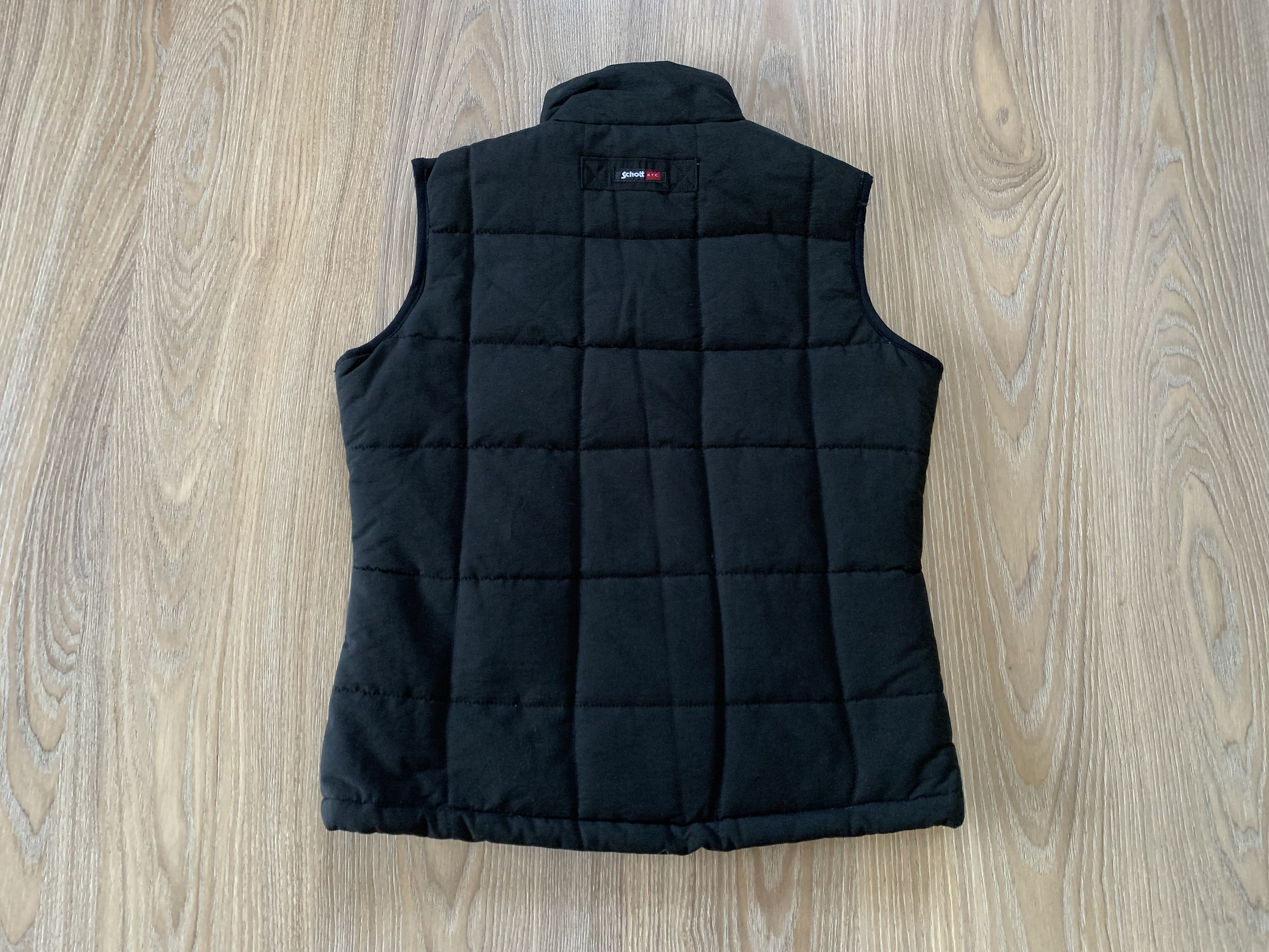 Schott Schott NYC Vintage Black Womens Quilted Vest Size XXS / US 00 / IT 34 - 3 Thumbnail