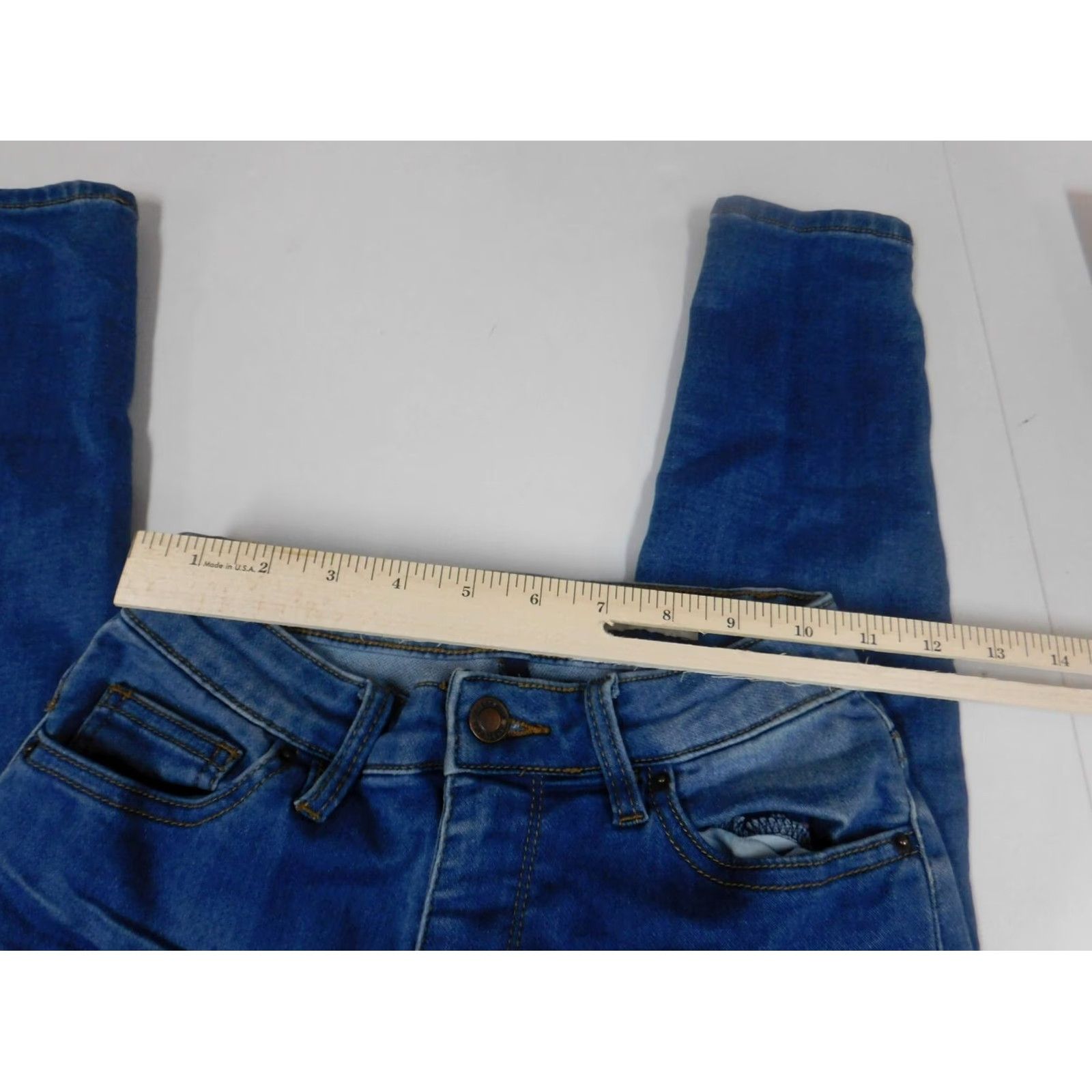 Vintage Angel Kiss Jeans Womens 1 ankle skinny blue denim Zip Pockets 26in Inseam Regular Rise Mid 8.5-10.5in Cotton Blend Denim Size 25" / US 0 / IT 36 - 4 Thumbnail