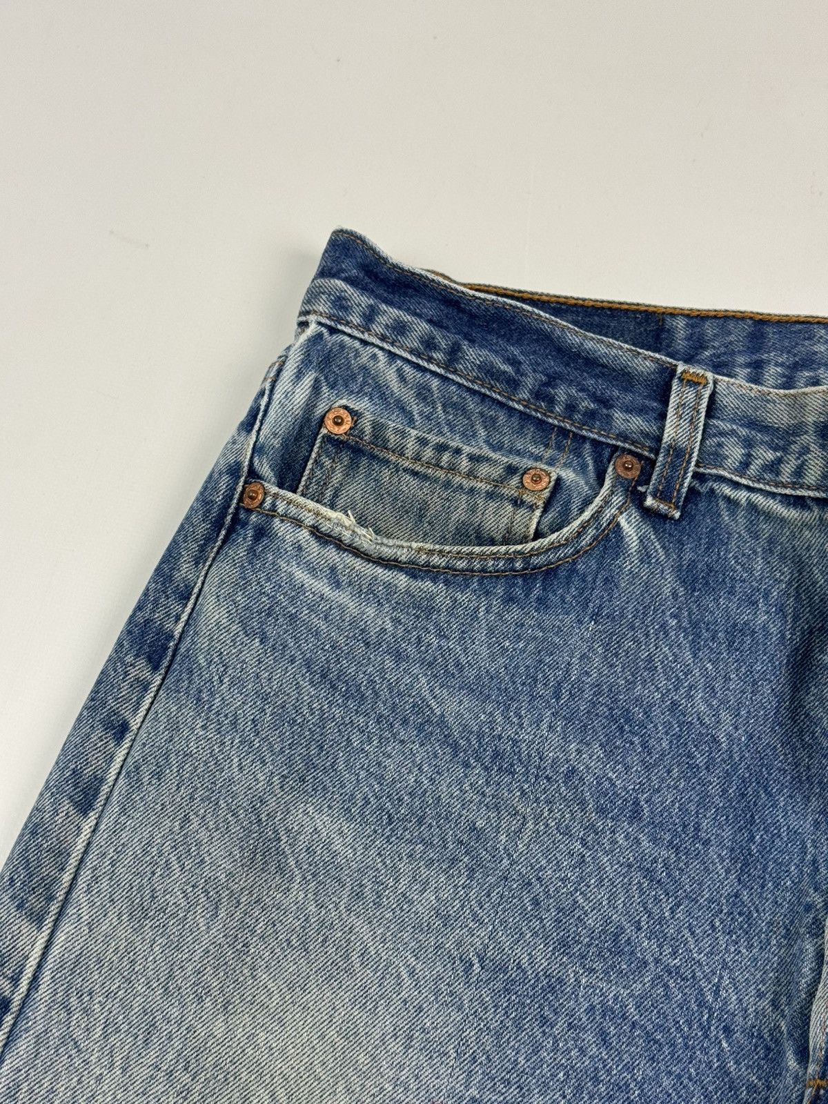 Levi's 90’s Vintage Distressed Levi’s 501 Washed Denim USA Jeans Size US 36 / EU 52 - 10 Thumbnail