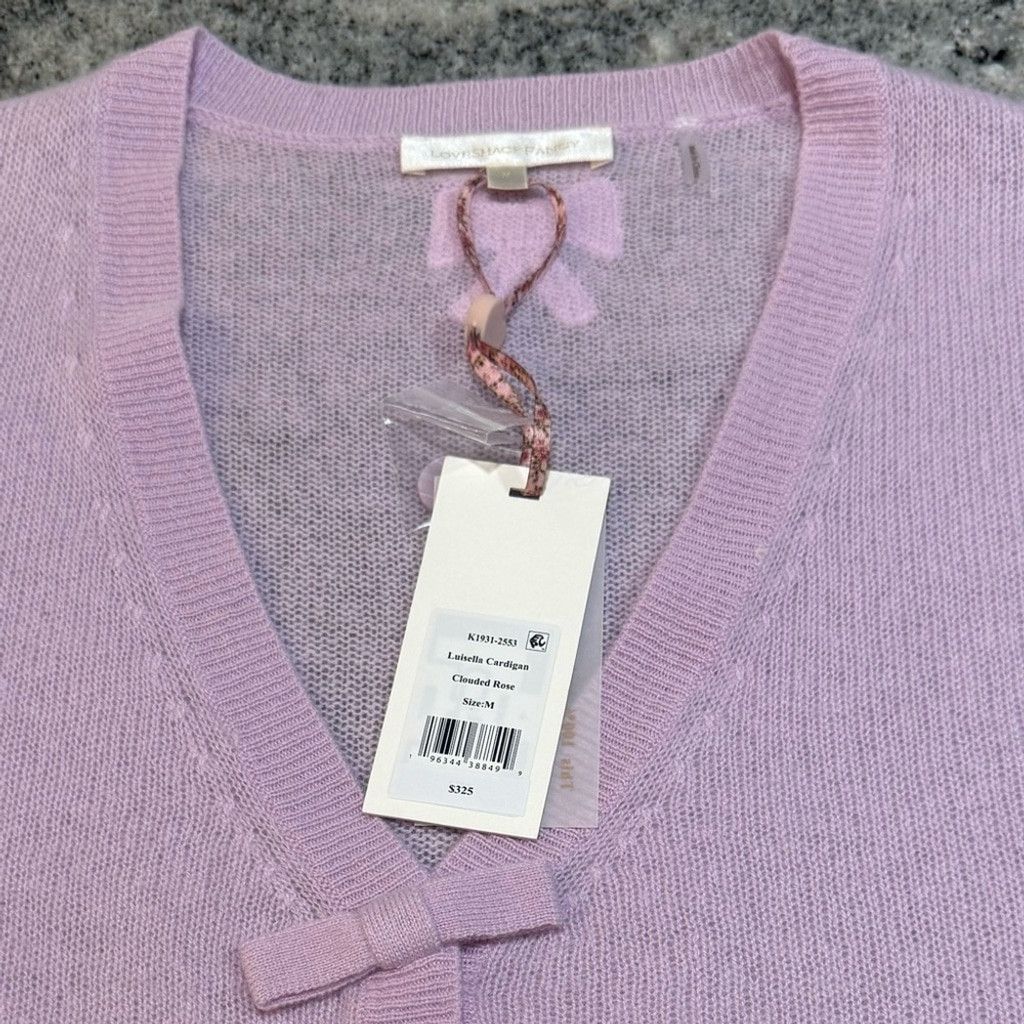 LoveShackFancy LoveShackFancy Luisella Cardigan, Clouded Rose Size M / US 6-8 / IT 42-44 - 10 Thumbnail