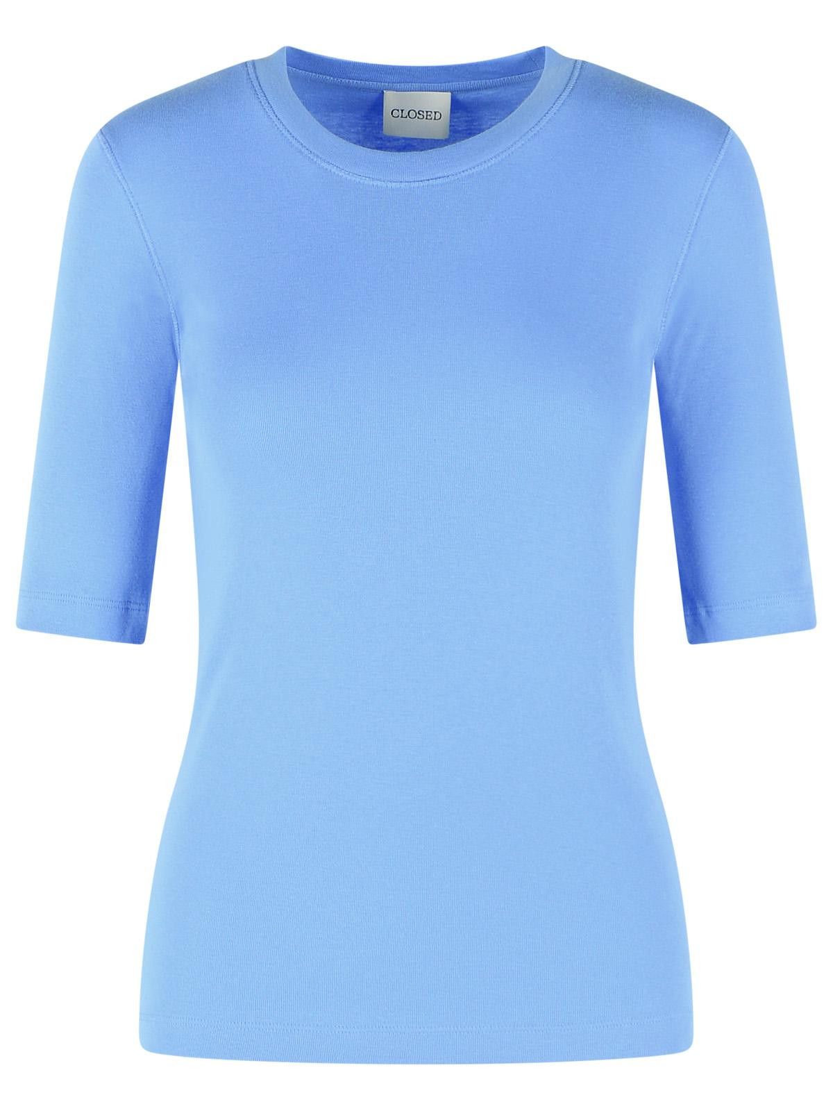 CLOSED CLOSED Light Blue Cotton Blend T-Shirt Size S / US 4 / IT 40 - 1 Thumbnail