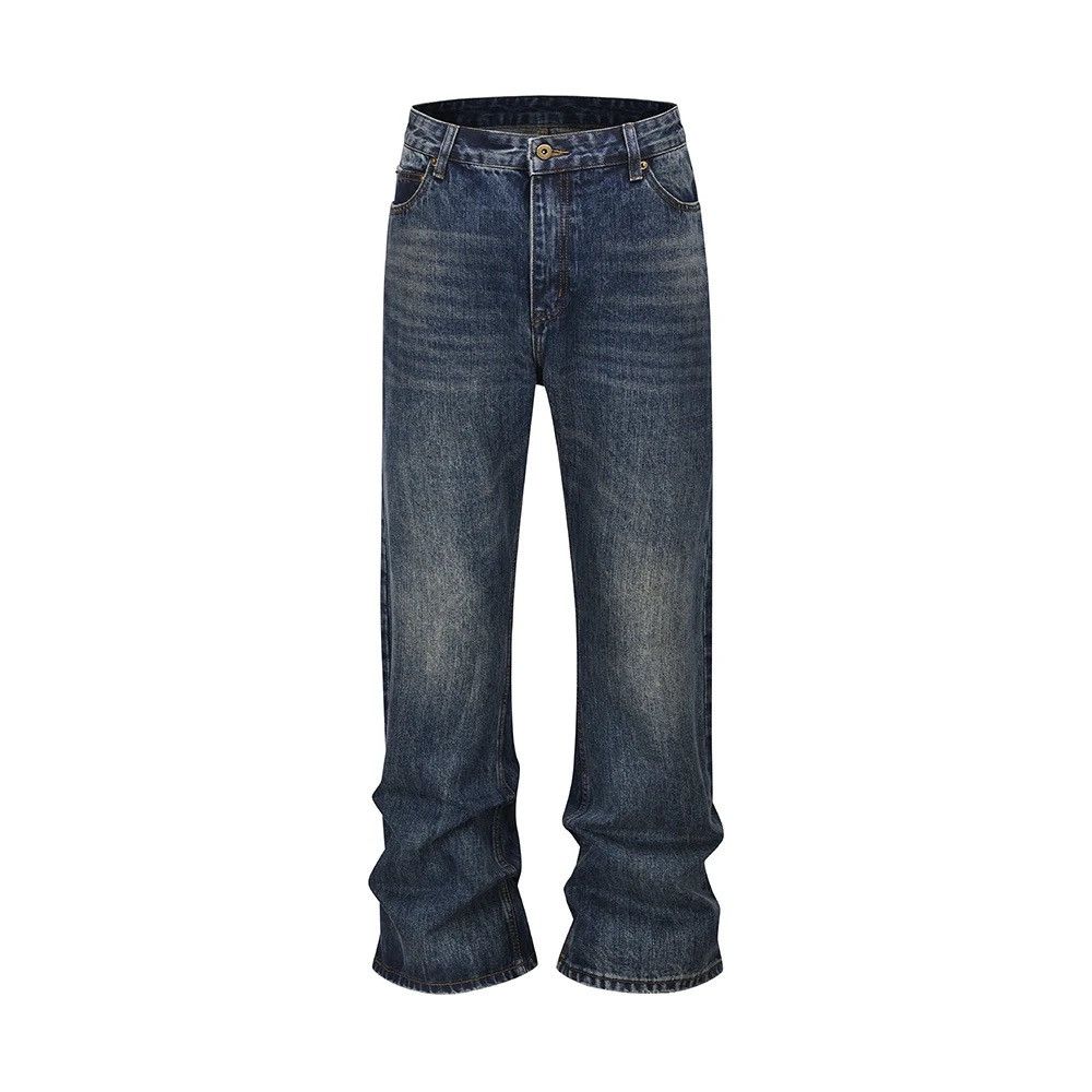 Japanese Brand × Jean Y2K Street Washed Blue Straight Baggy Jeans Size US 31 - 1 Thumbnail