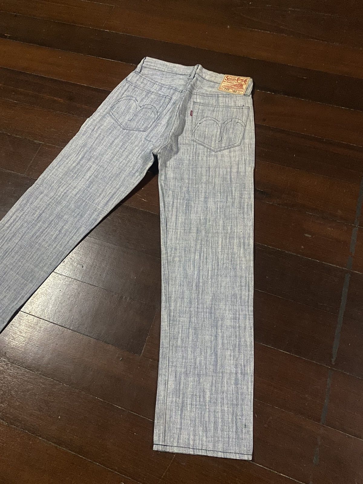 Iron Heart VTG SUGAR CANE LOT 286 WIDE LEG LIMITED HARD FABRIC Size US 30 / EU 46 - 4 Thumbnail