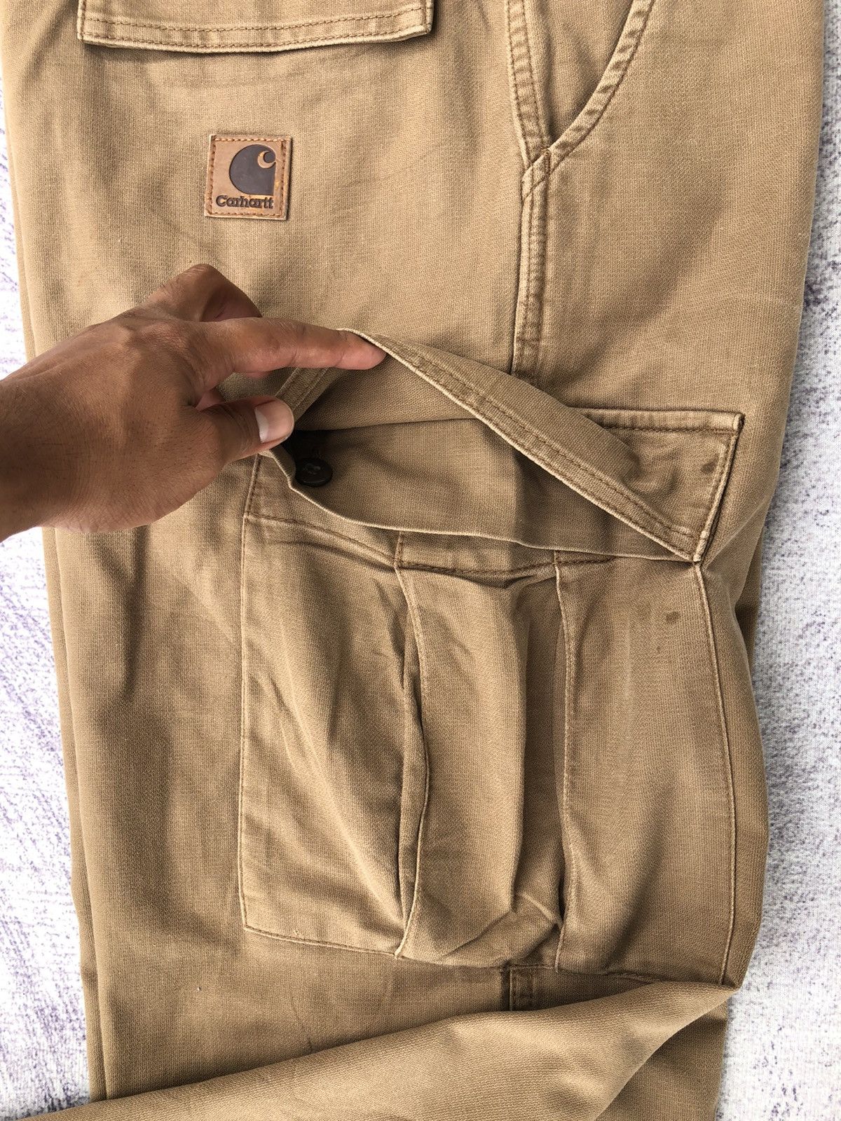 Carhartt Carharrt Khakis Cargo Pant Straight Cut Multipocket Size US 31 - 19 Thumbnail