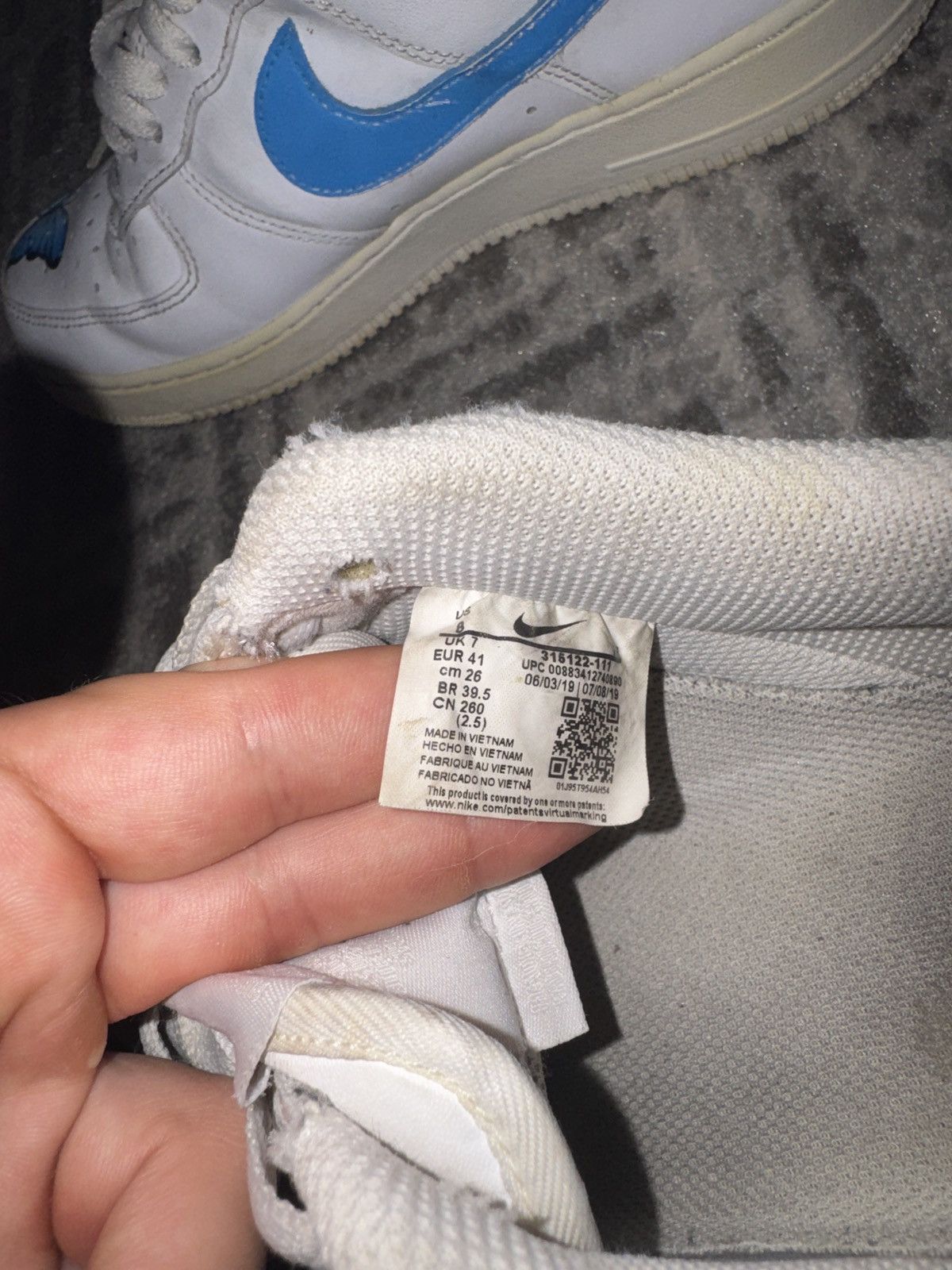 Nike Air Force One Custom “Butterflies” Size US 8 / EU 41 - 3 Thumbnail
