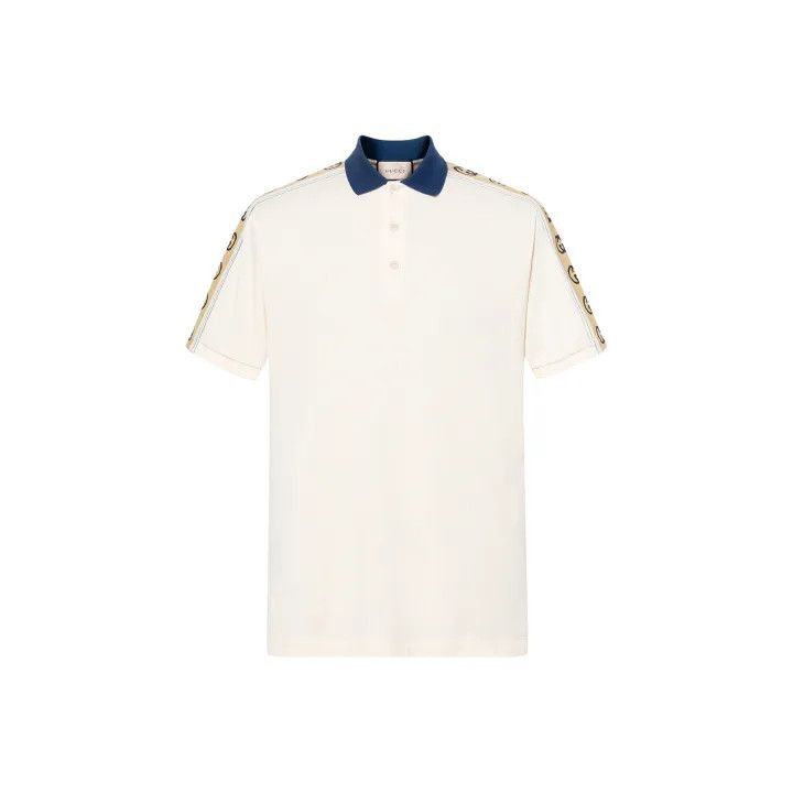 Gucci Gucci Gucci Logo Pattern Short Sleeve Polo Shirt -2506 Size US XL / EU 56 / 4 - 1 Thumbnail