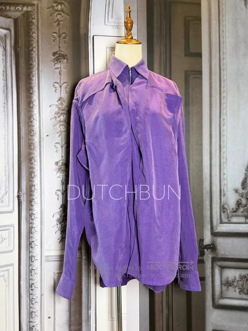 Y/Project Y/Project State Present Purple Zip-Up Shirt Size XXS / US 00 / IT 34 - 4 Thumbnail
