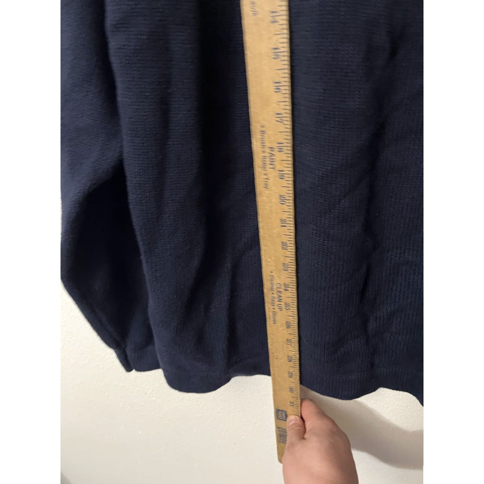 Nautica Nautica Men’s V-Neck Pullover Sweater Large 100% Cotton Navy Blue Size US L / EU 52-54 / 3 - 4 Thumbnail