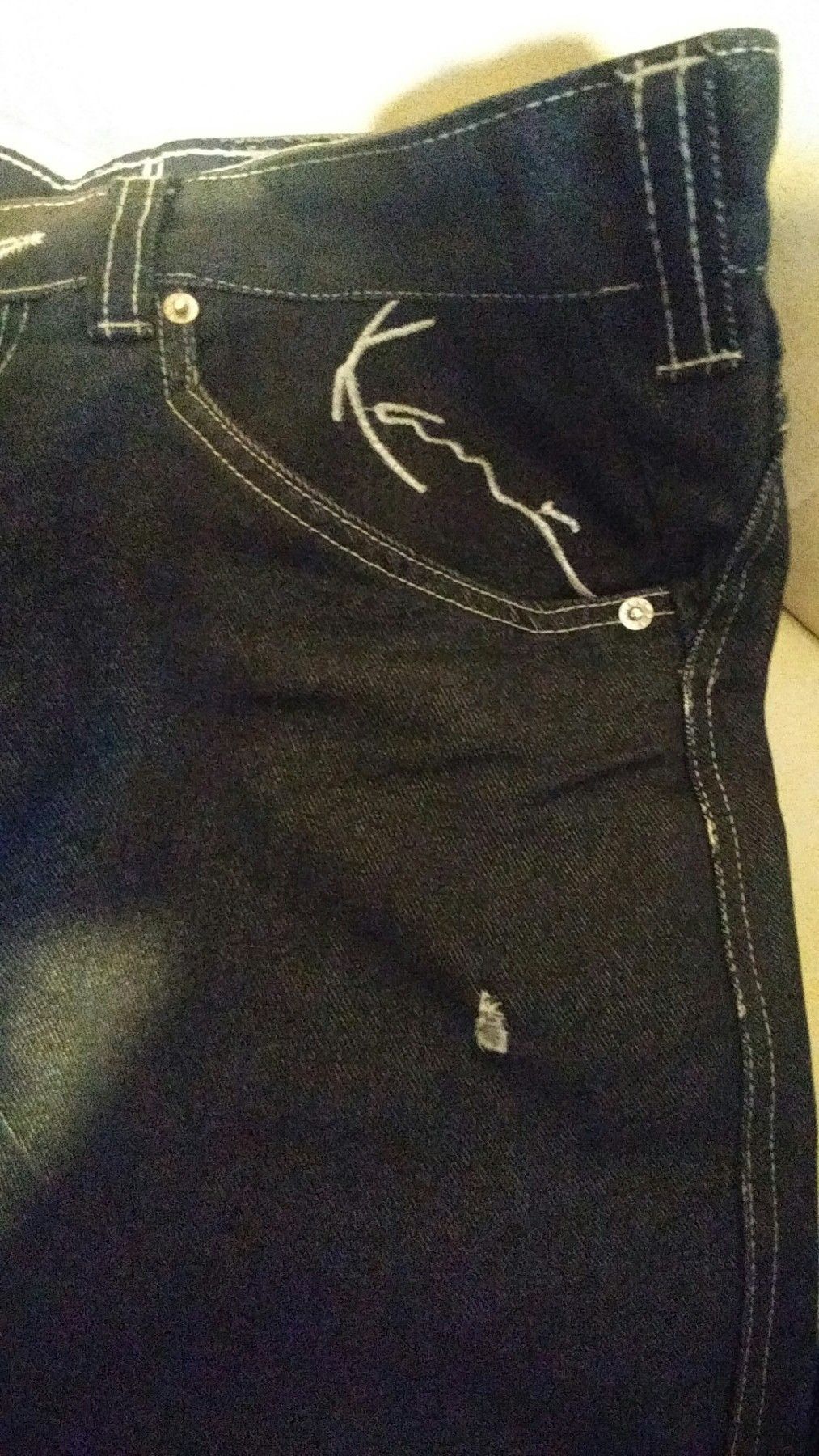 Karl Kani KARL KANI jeans shiny vintage baggy jeans silver metallic 34 Size US 34 / EU 50 - 6 Thumbnail
