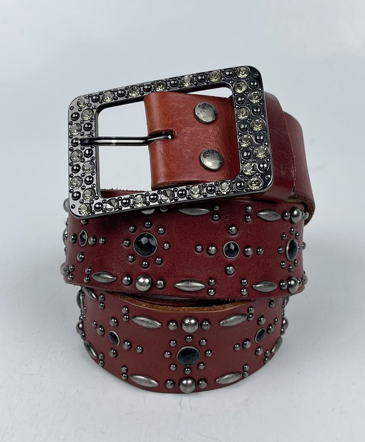 Japanese Brand studded leather belt tc4 Size 36 - 1 Thumbnail