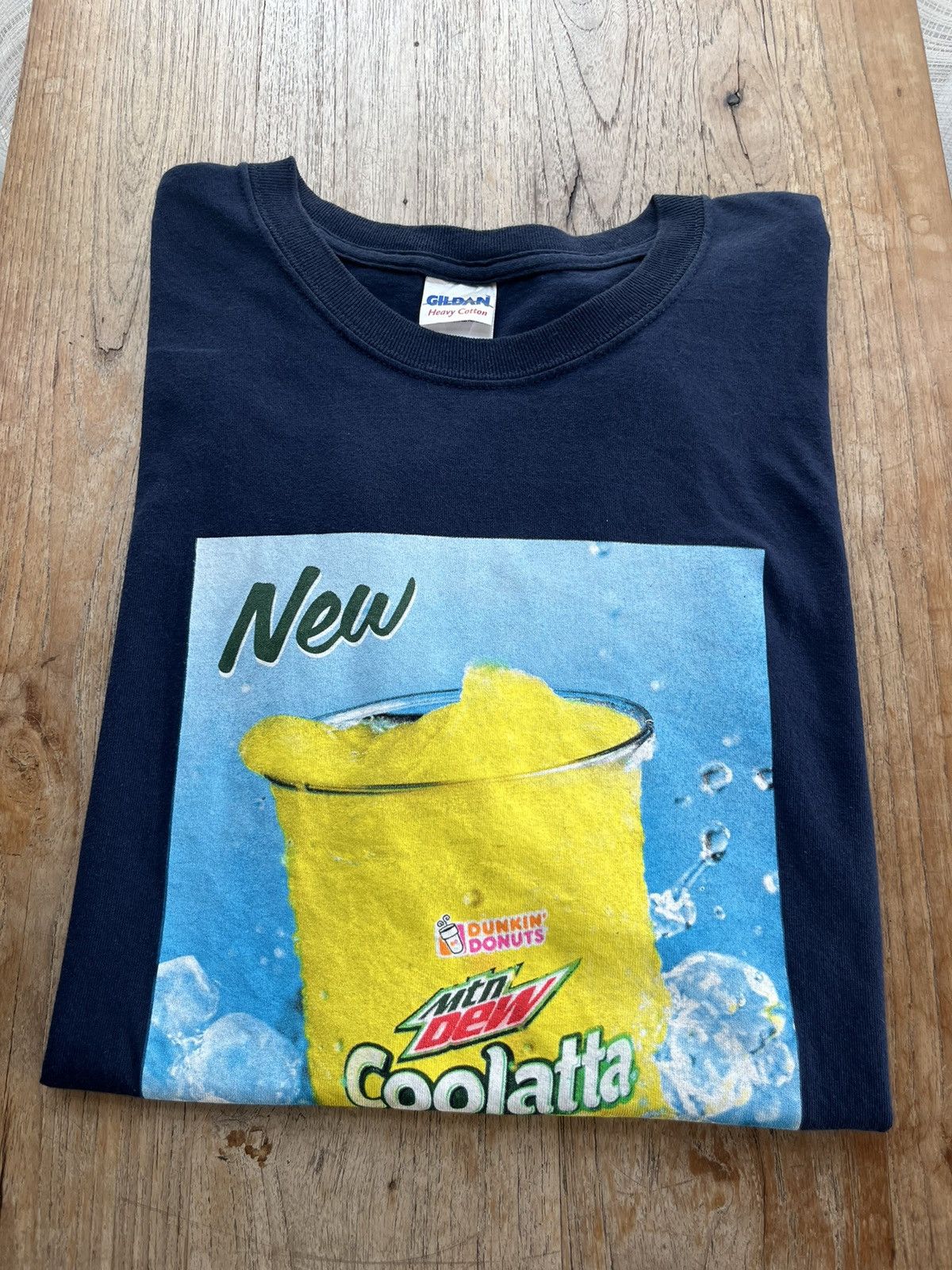 Junk Food × Mountain Dew × Vintage New Dunkin’Donuts Mountain Dew Coolatta Promo Tshirt Size US XL / EU 56 / 4 - 1 Thumbnail