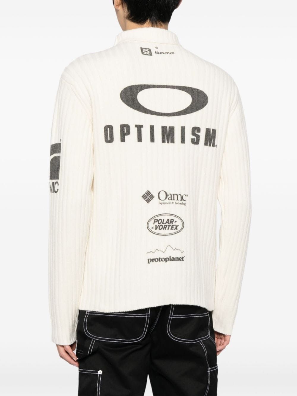 OAMC o1y0225 Logo Turtleneck Sweatshirt in Ivory Size US S / EU 44-46 / 1 - 4 Thumbnail