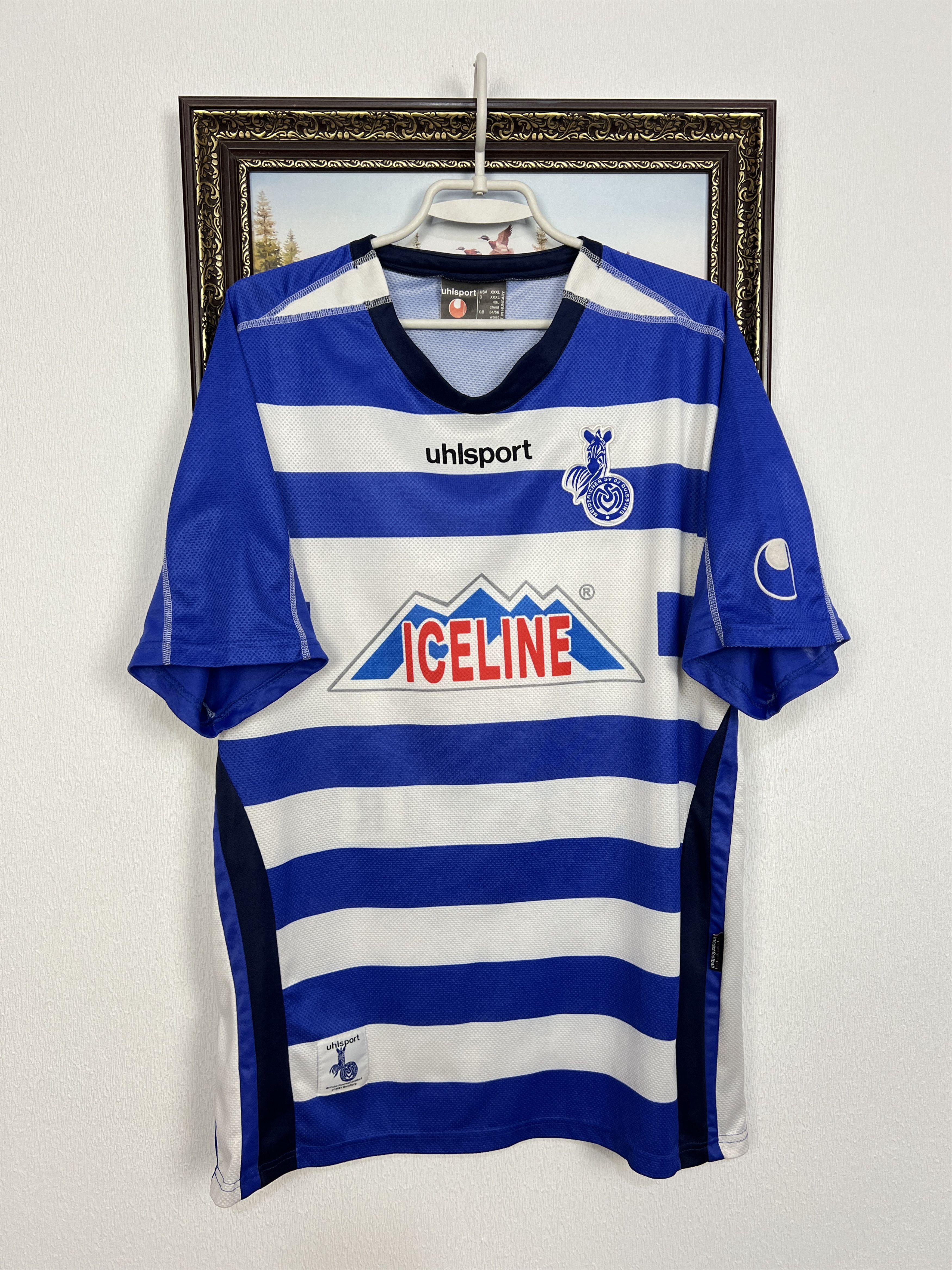Vintage MSV Duisburg football shirt Soccer UHLSport Jersey Trikot Size US XXL / EU 58 / 5 - 1 Thumbnail