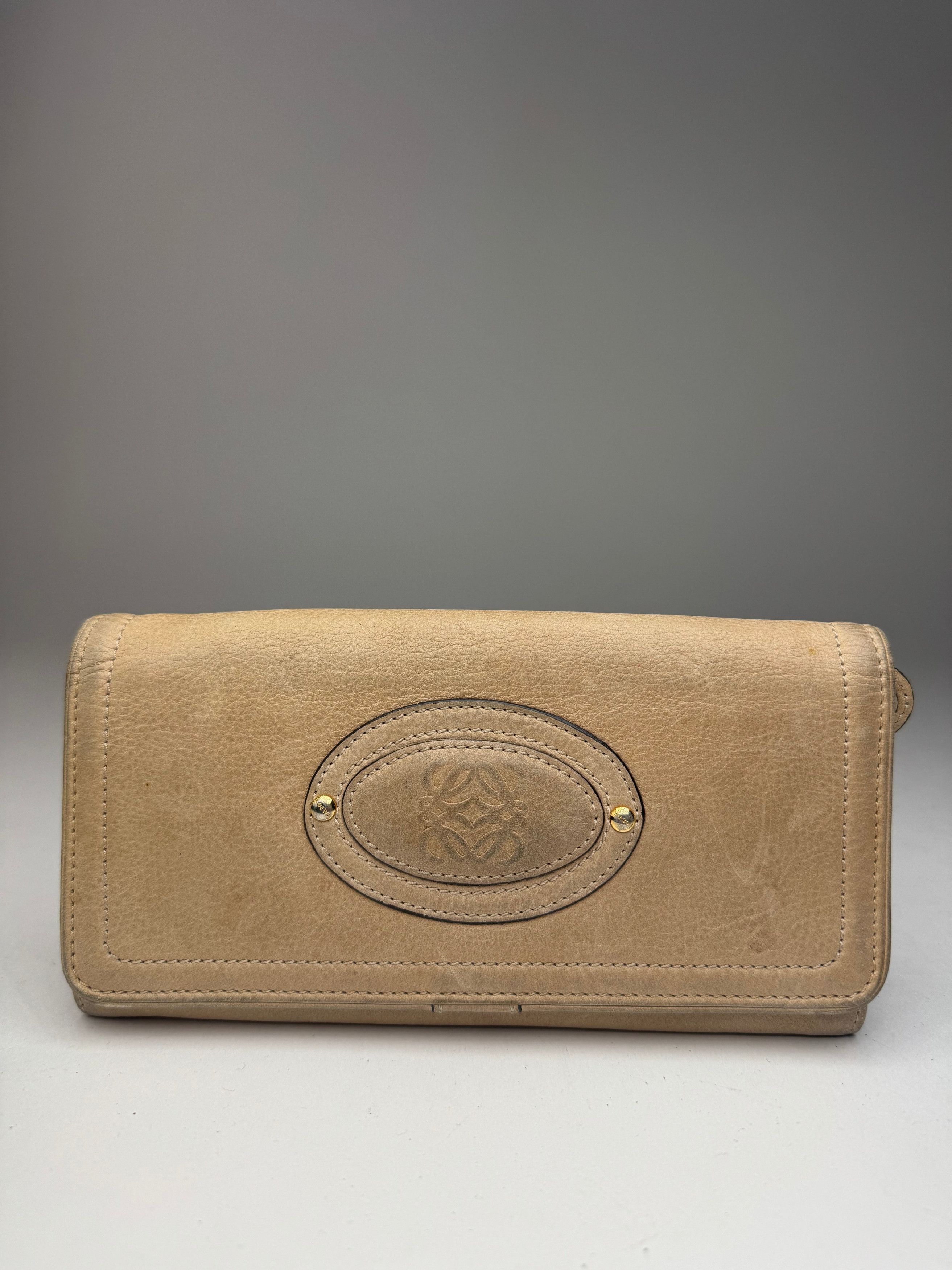 Loewe Vintage Madrid Anagram Leather wallet beige Size ONE SIZE - 1 Thumbnail