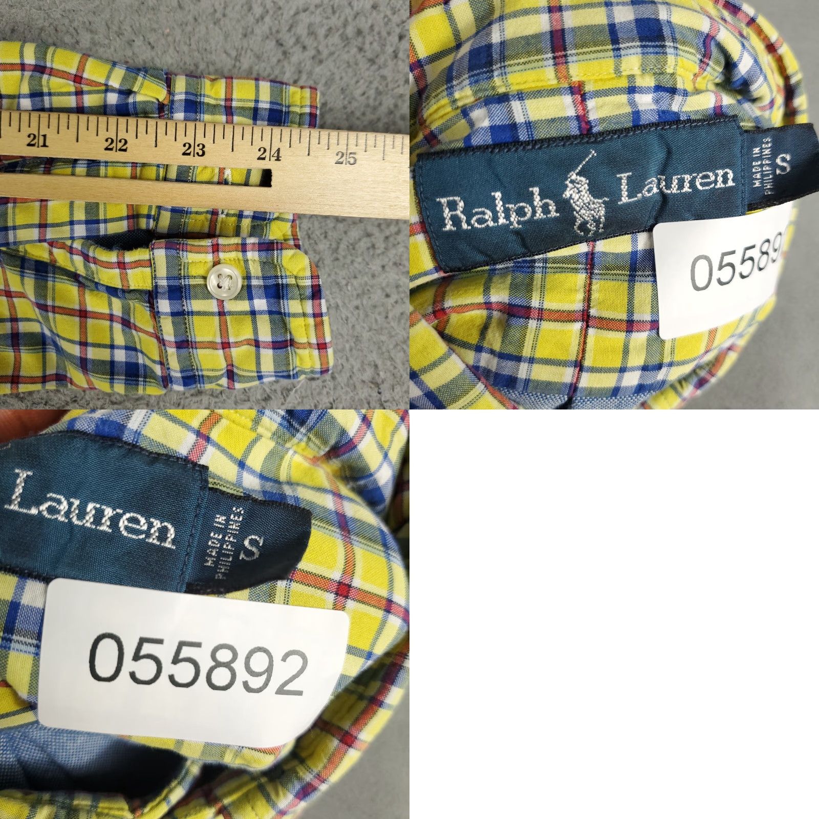 Ralph Lauren Ralph Lauren Shirt Mens Small Yellow Plaid Button-Up Long Sleeve Double Layered Cotton Classic Modern 90s Preppy Mens S Yellow Plaid Button-Down Size US S / EU 44-46 / 1 - 8 Thumbnail