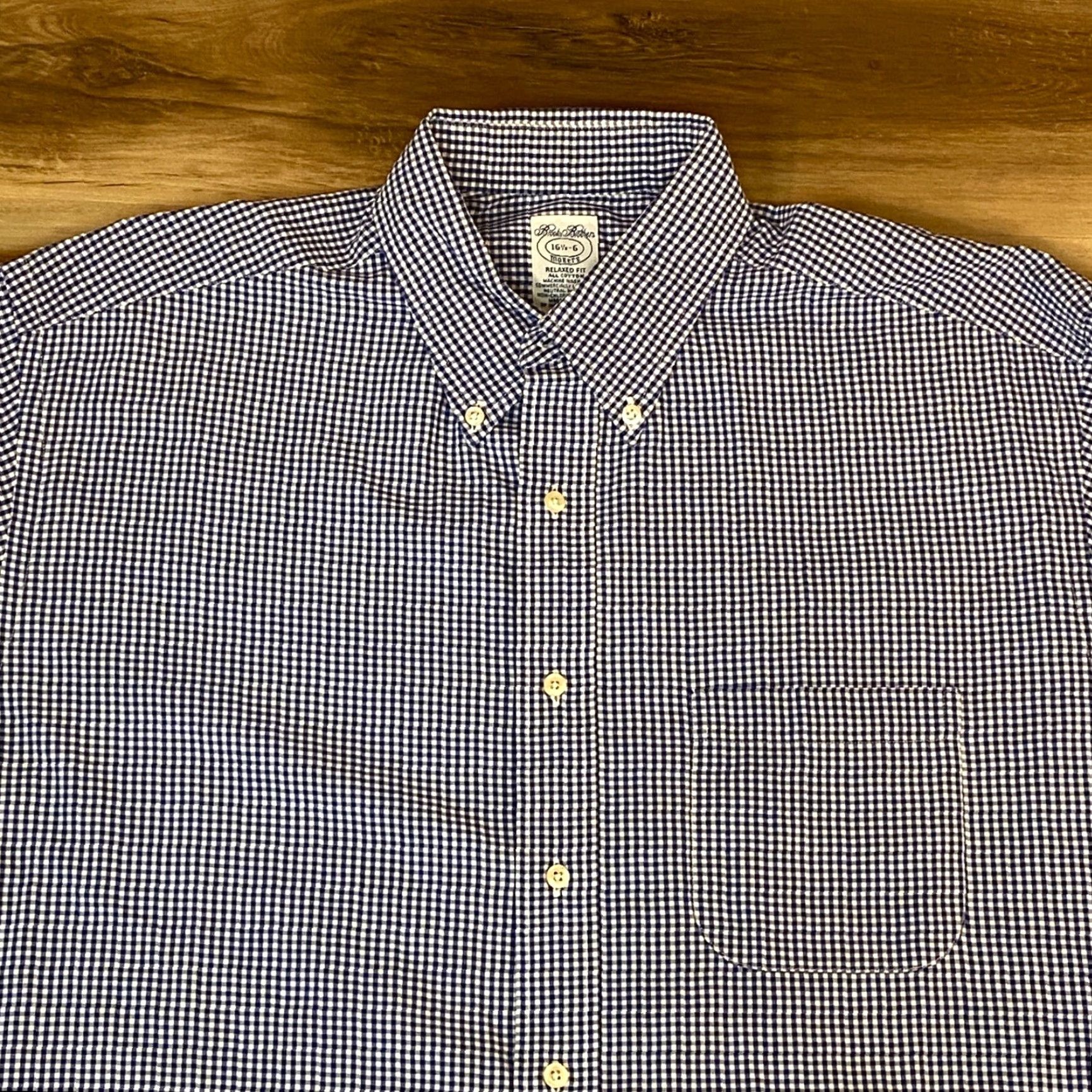 Brooks Brothers VINTAGE Brooks Brothers Makers Shirt 16.5 Blue Plaid Relaxed USA Button-Down Mens Shirt Size US XL / EU 56 / 4 - 2 Thumbnail