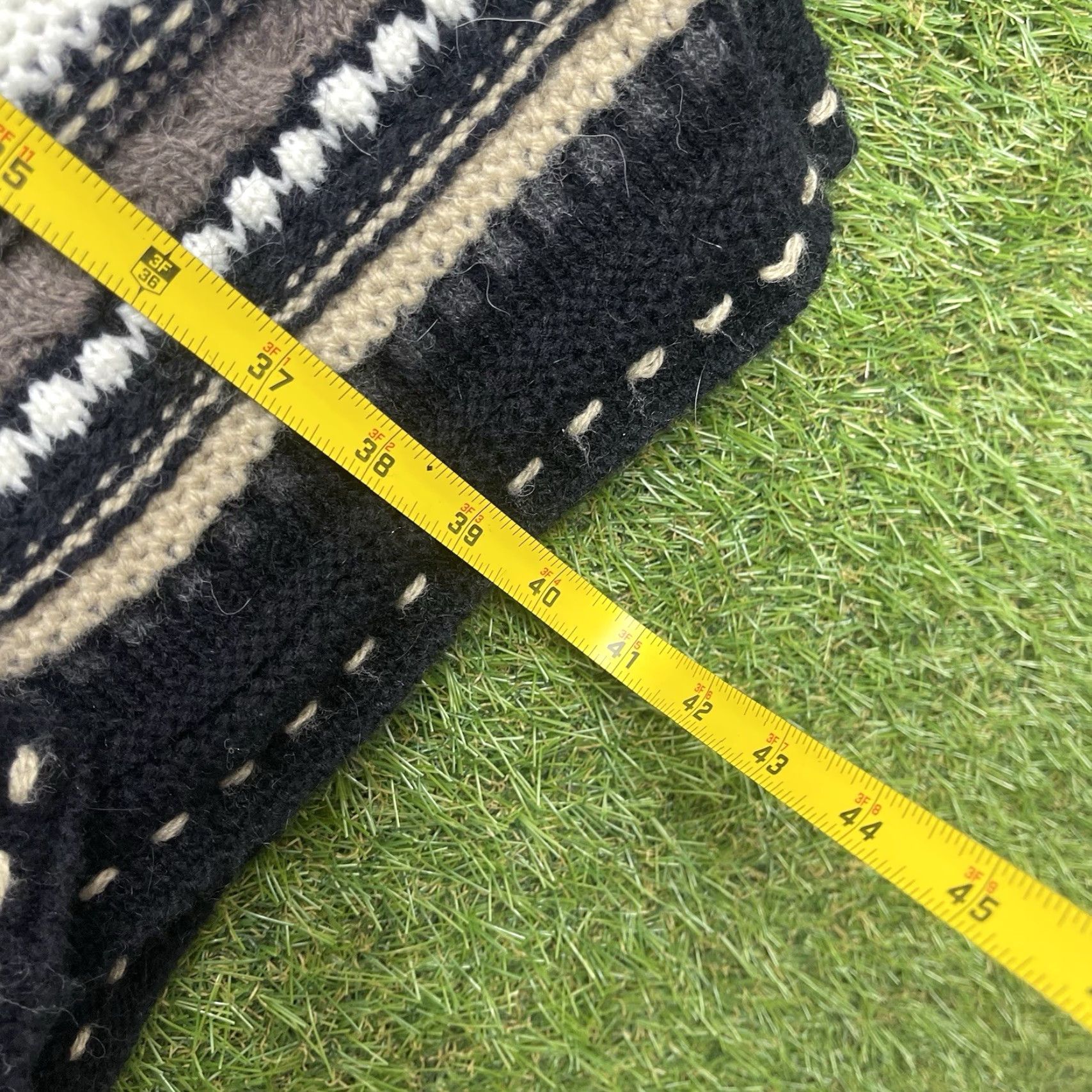 Anthropologie Anthropologie Sweater Cardigan Striped 3D Knit Long Sleeve Round Neck Black Button Pockets Bohemian Classic All Seasons Winter Fall Womens Size S / US 4 / IT 40 - 7 Thumbnail