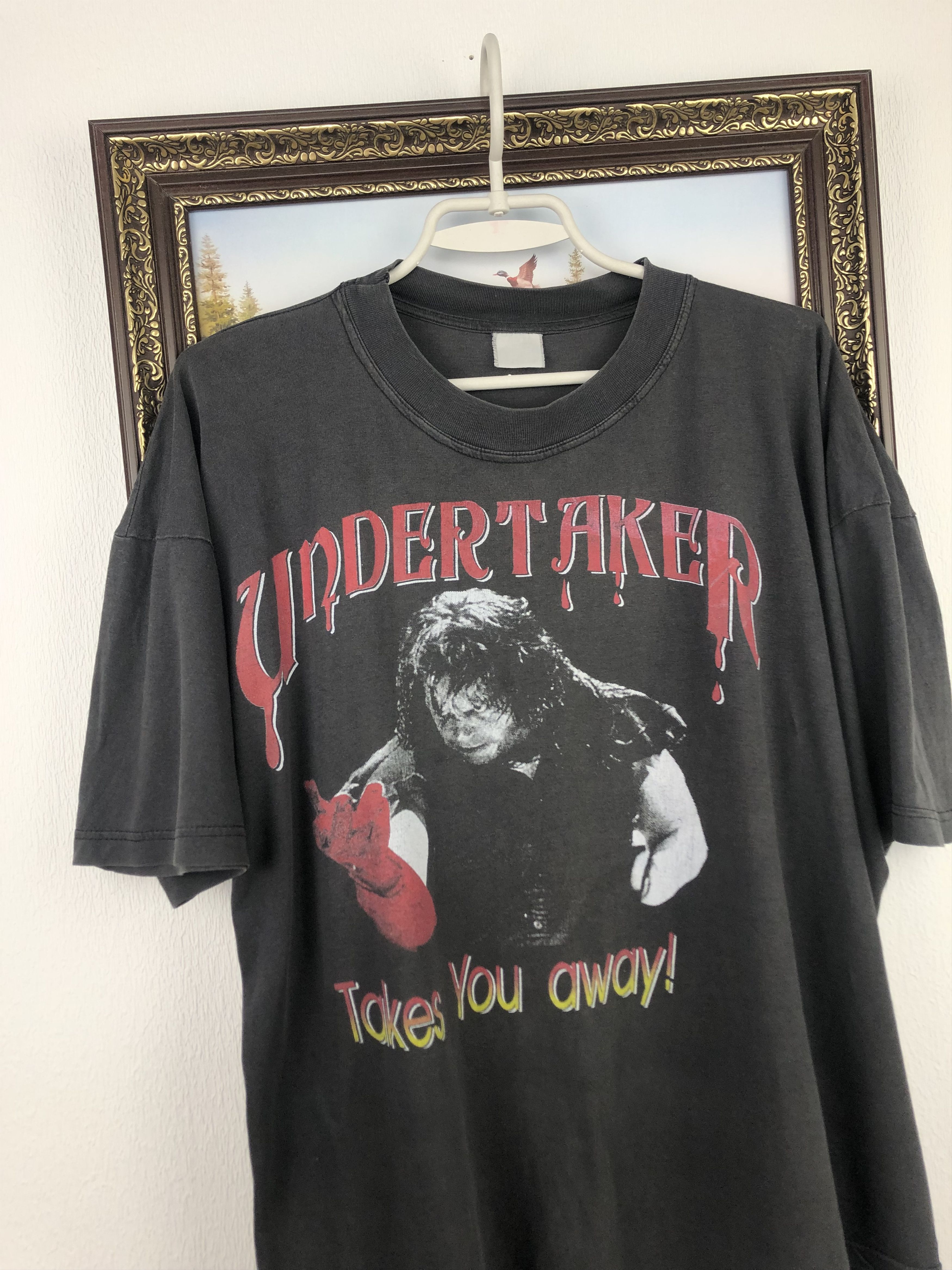 Band Tees × Vintage Vintage 90's Undertaker Takes you away WWF WWE Shirt Jersey Size US M / EU 48-50 / 2 - 3 Thumbnail
