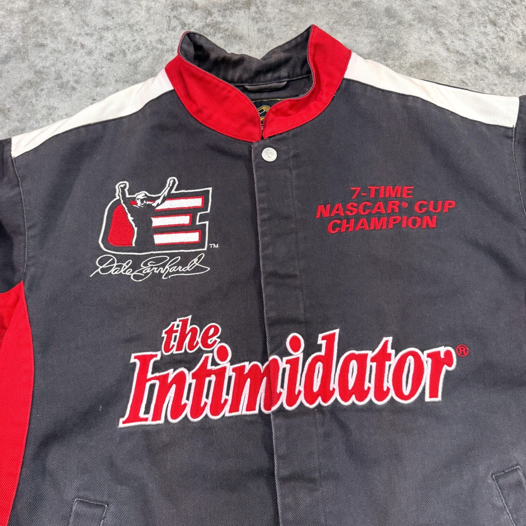 Chase Authentics VINTAGE Chase Authentics Jacket Mens M Black Canvas Varsity 90s NASCAR Racing Intimidator Embroidered Logo Full Zip Size US M / EU 48-50 / 2 - 2 Thumbnail