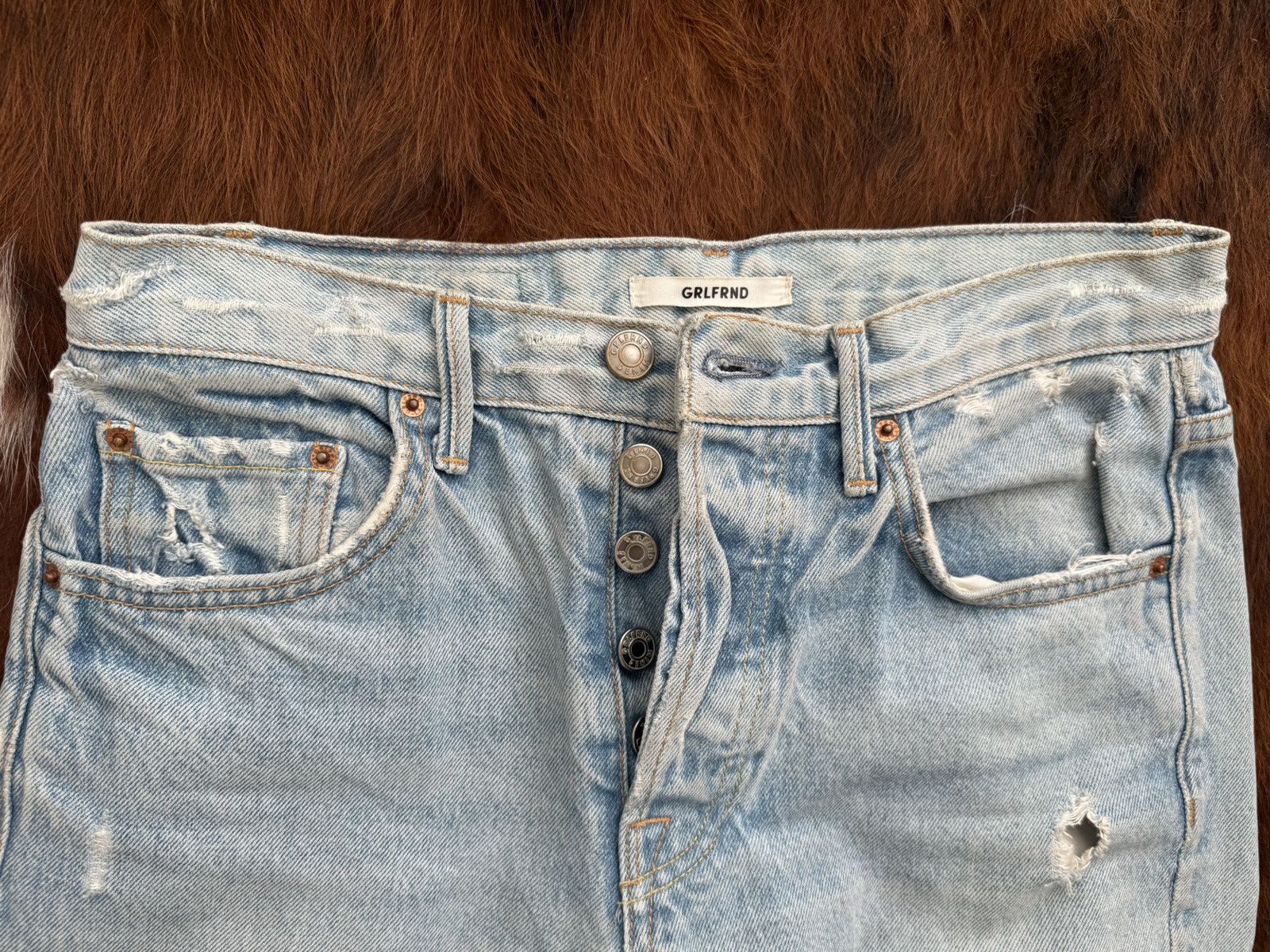 GRLFRND GRLFRND ‘Linda (G291)’ Distressed Denim Jeans Size 27" / US 4 / IT 40 - 4 Thumbnail