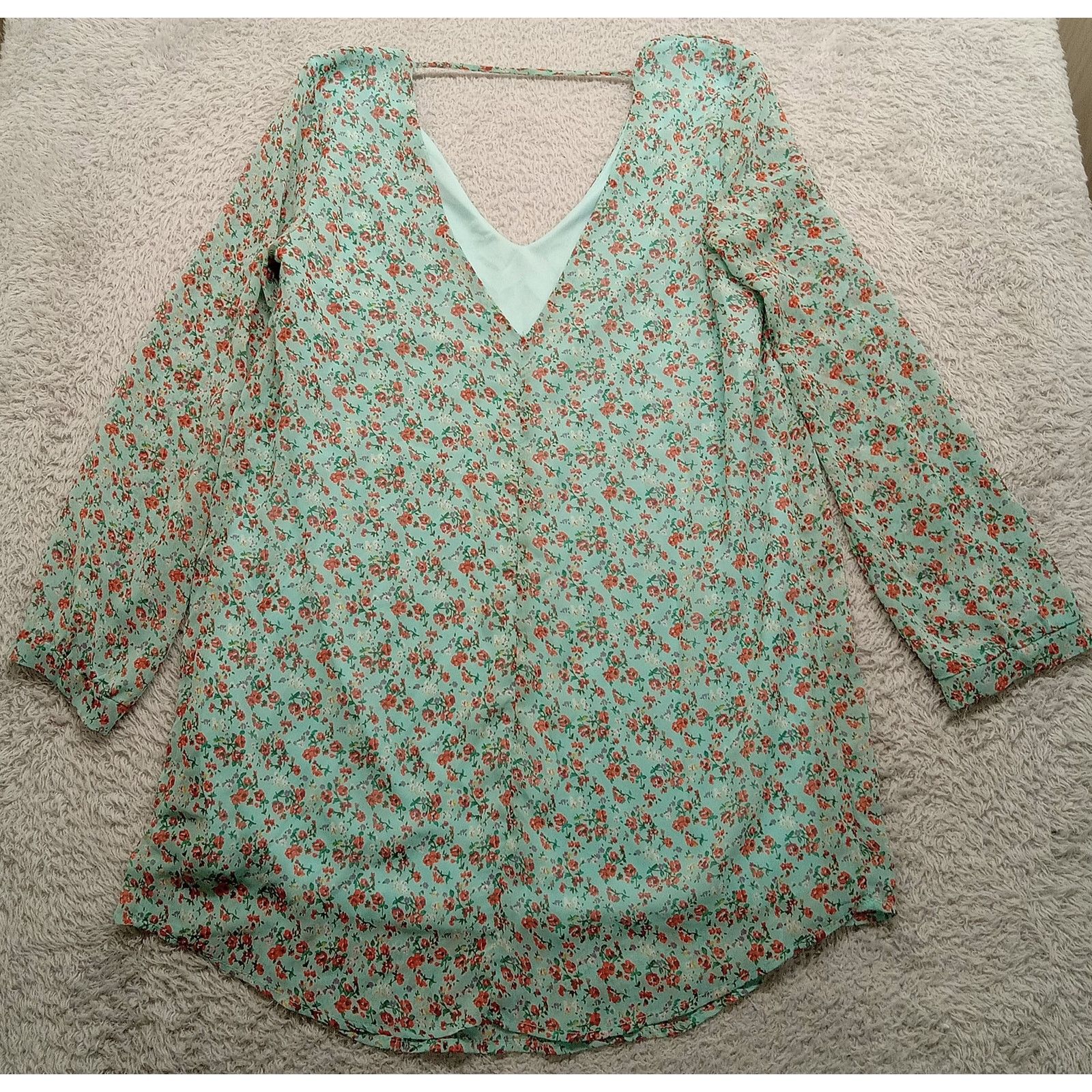 & Other Stories My Story Blouse L Women's Long Sleeve Sheer Lined Pullover Size L / US 10 / IT 46 - 2 Thumbnail