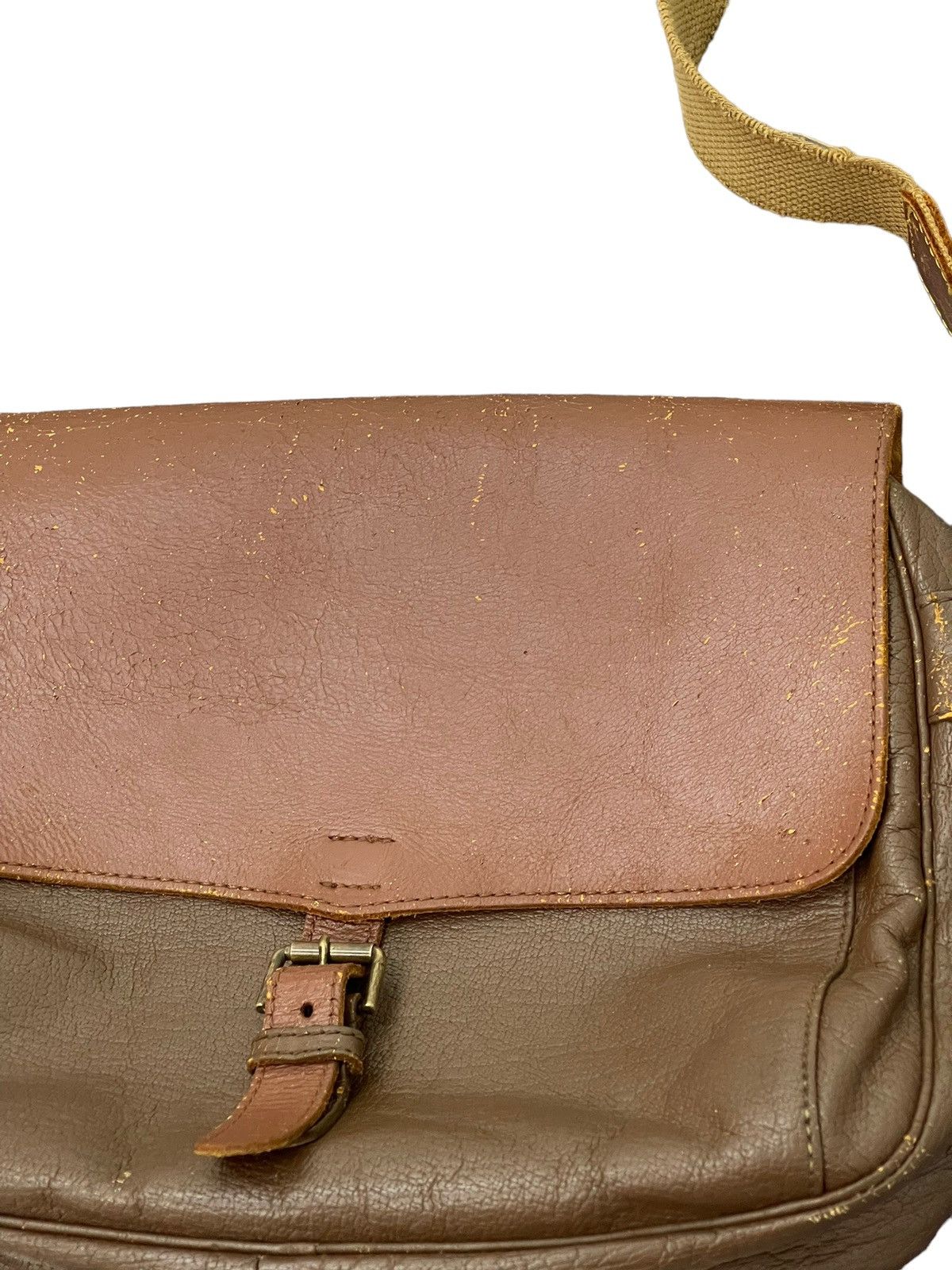 Japanese Brand Leather Hunting Bag Vtg Lfoncel Paris Patina Size ONE SIZE - 7 Thumbnail