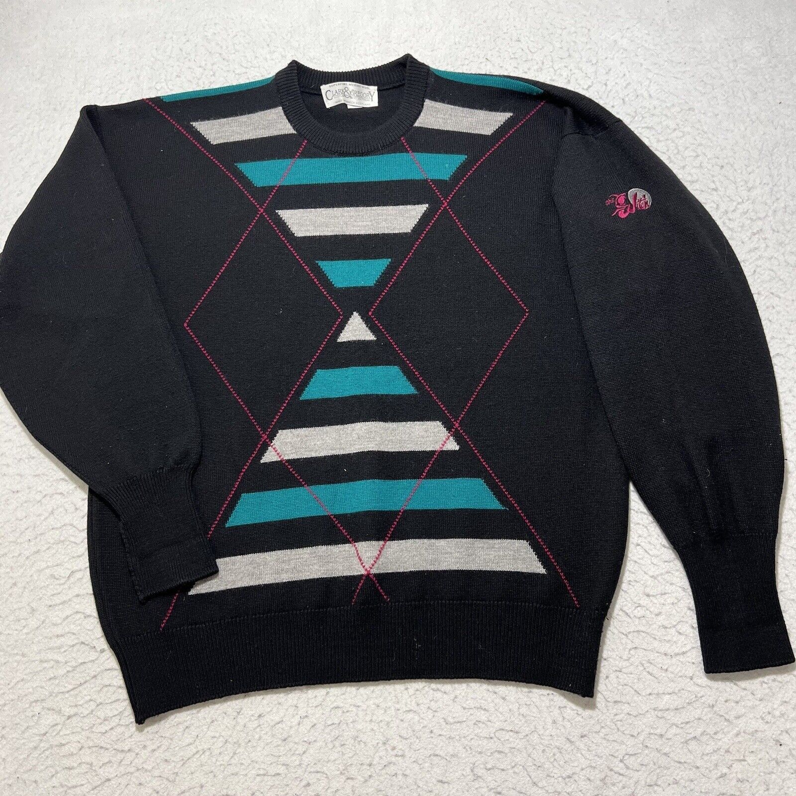 Vintage Vintage Clark Gregory Wool Crewneck Sweater Witch Golf Club Size US XL / EU 56 / 4 - 1 Thumbnail