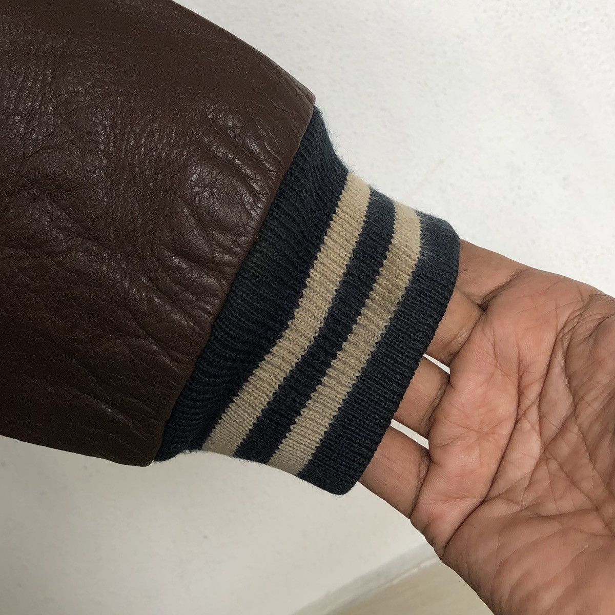 Japanese Brand Vintage C.U.F Staff Team Wool Leather Sleeve Varsity Jacket Size US M / EU 48-50 / 2 - 10 Thumbnail