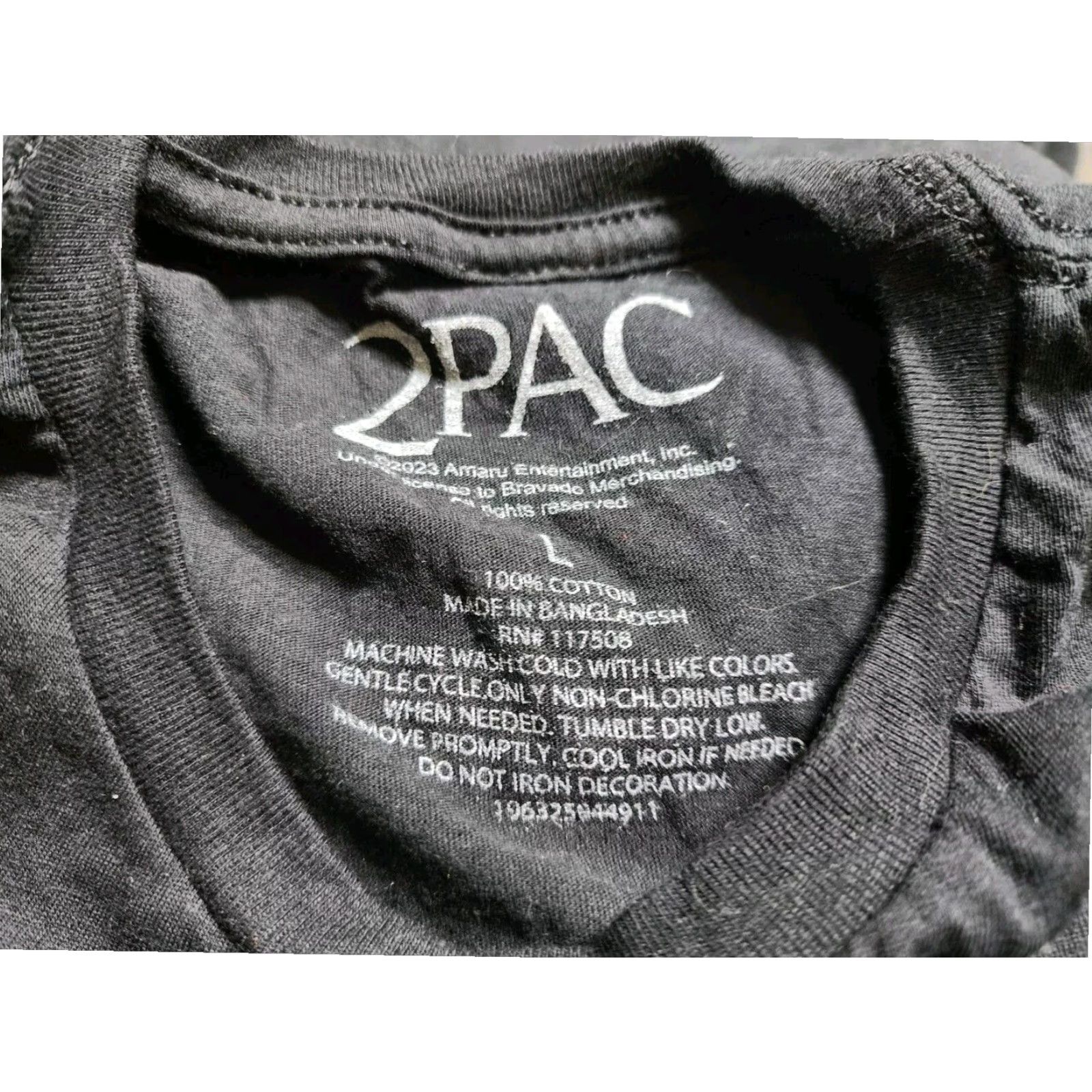 Vintage Tupac Black Graphic Print 90s Hip Hop Rap T Shirt Mens L Cotton Tee Size US L / EU 52-54 / 3 - 2 Thumbnail
