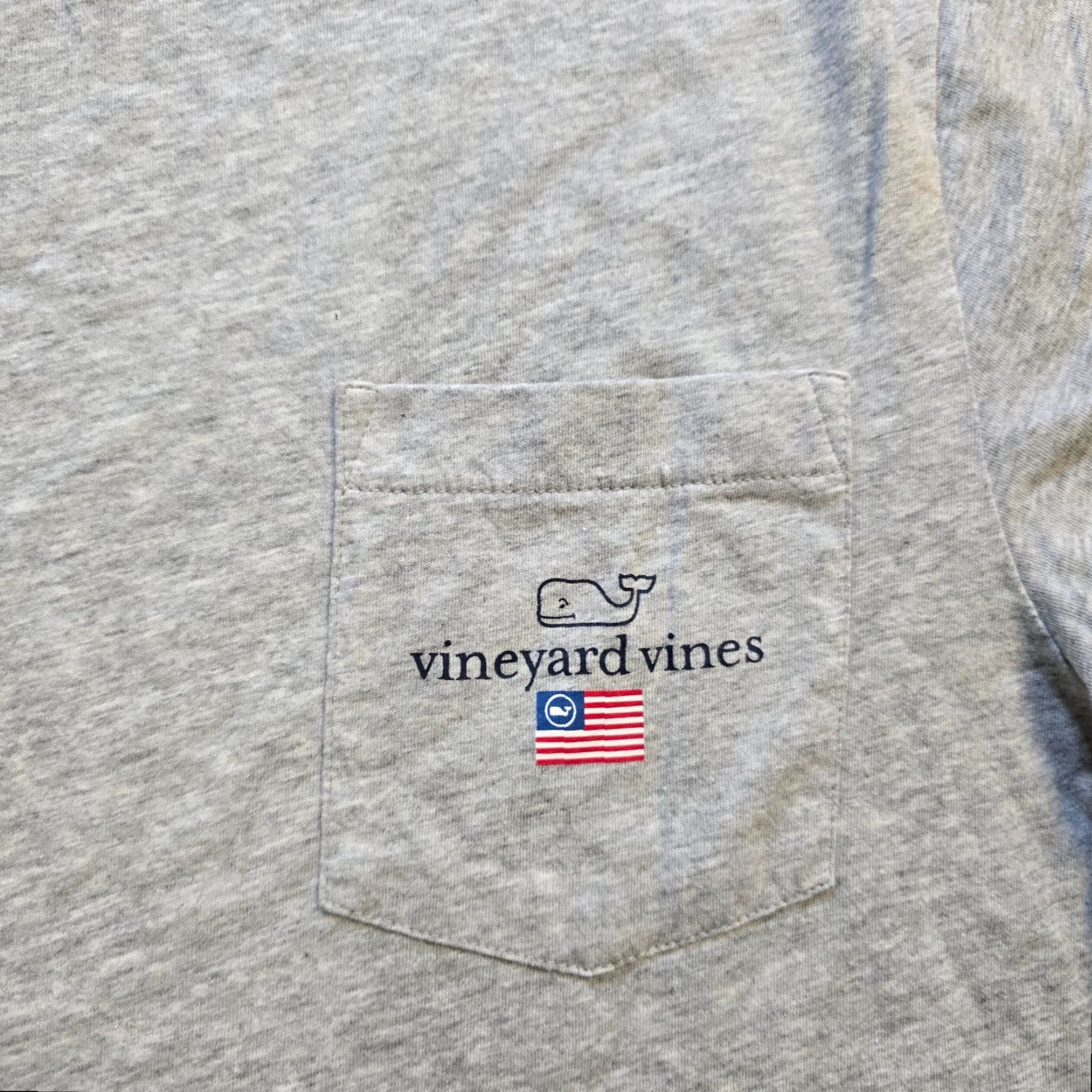 Vineyard Vines VINEYARD VINES Top Womens Small Gray American USA Short Sleeve Crew Neck Casual Shirt Womens Small Gray USA Size S / US 4 / IT 40 - 4 Thumbnail